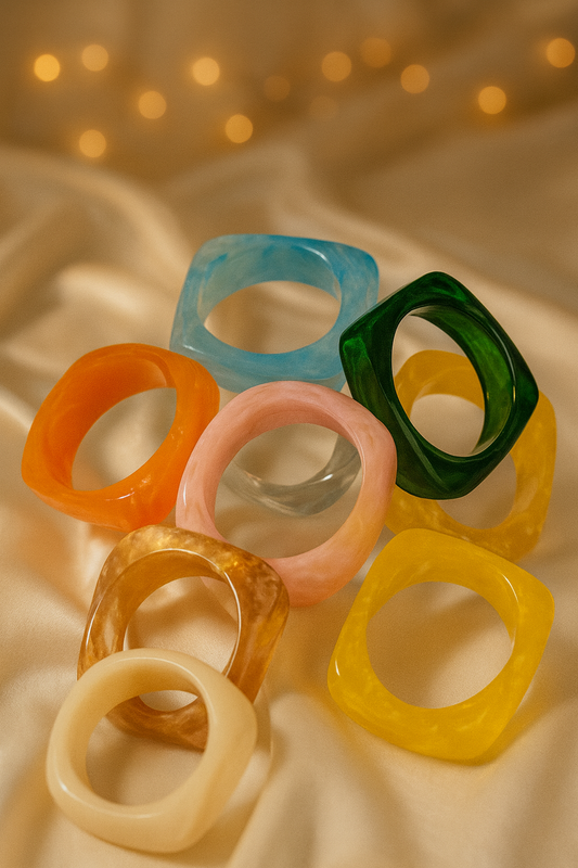 Retro Colour Pop Acrylic Bangles