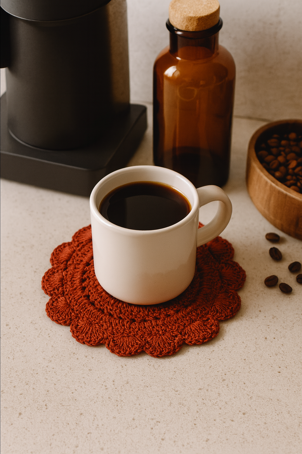 Mandala Handmade Crochet Coaster