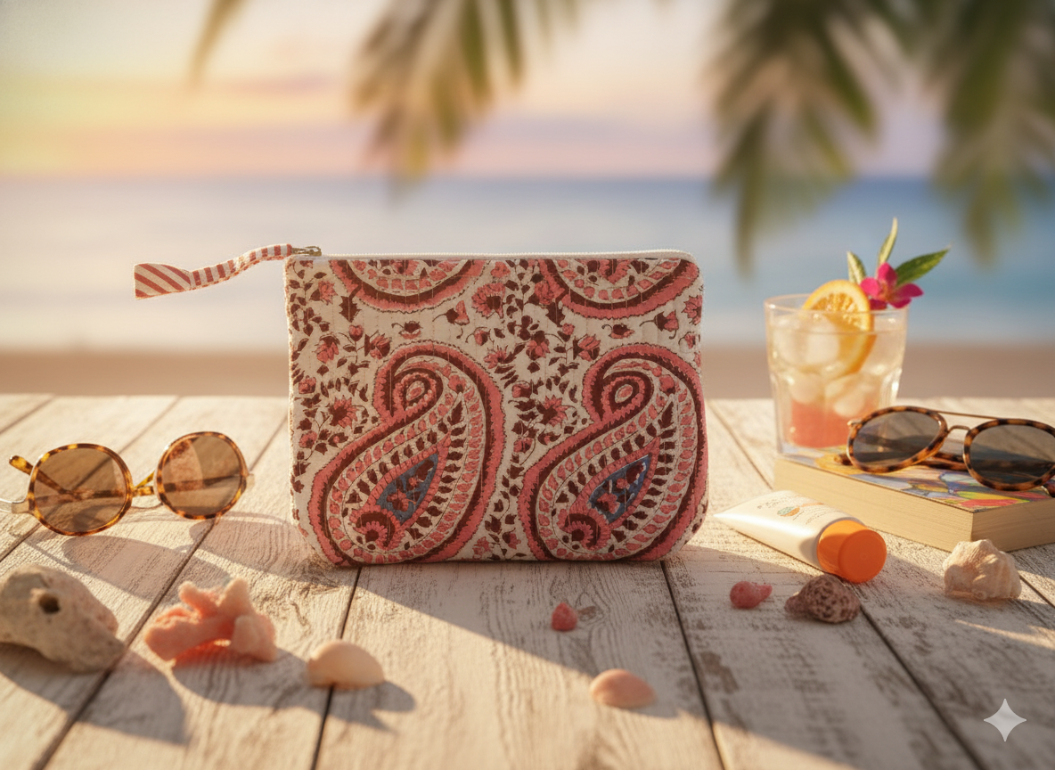 Puffy Pocket Quilted Handmade Pouch