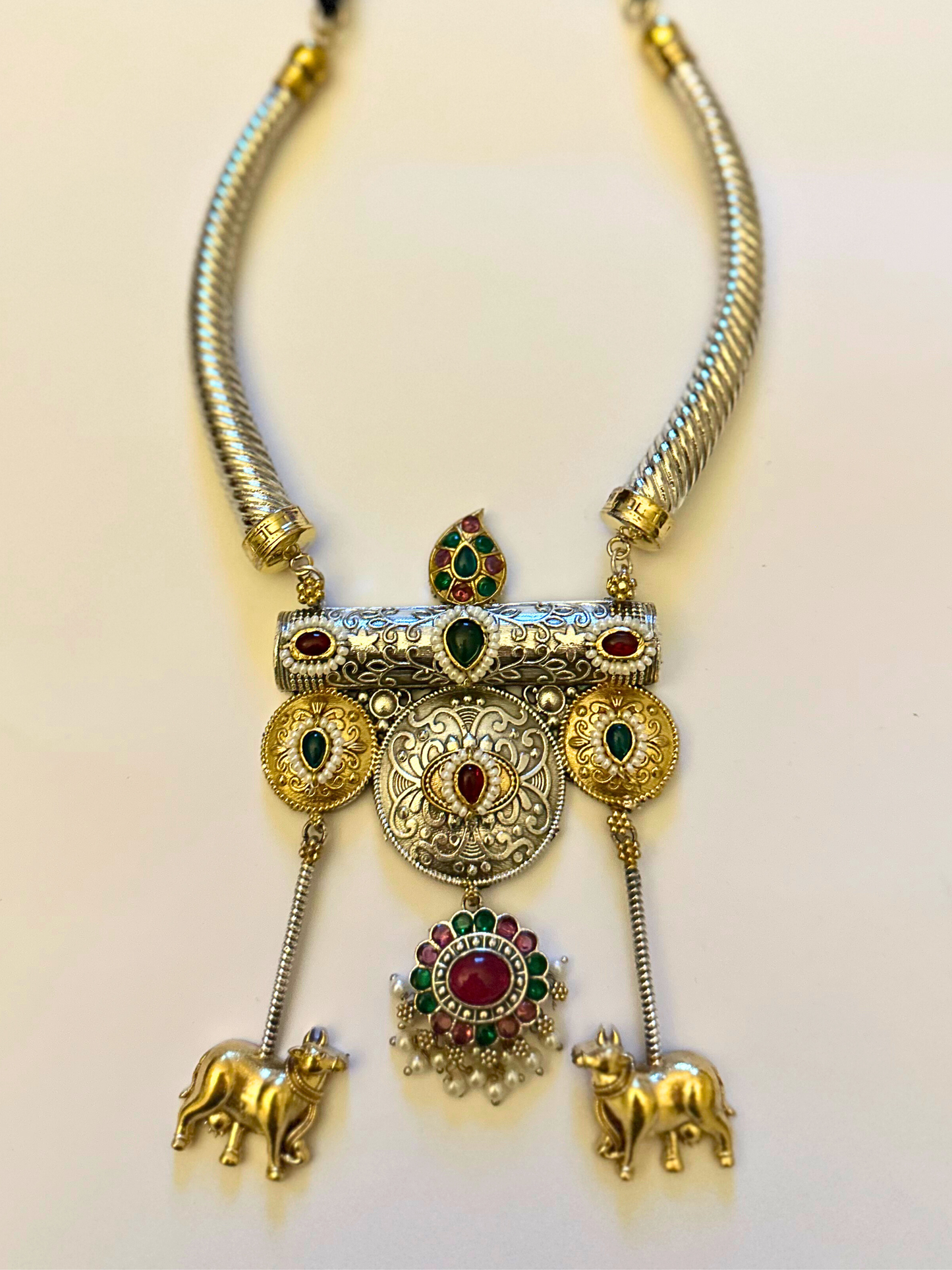 Mythra Statement Necklace Set with Earrings