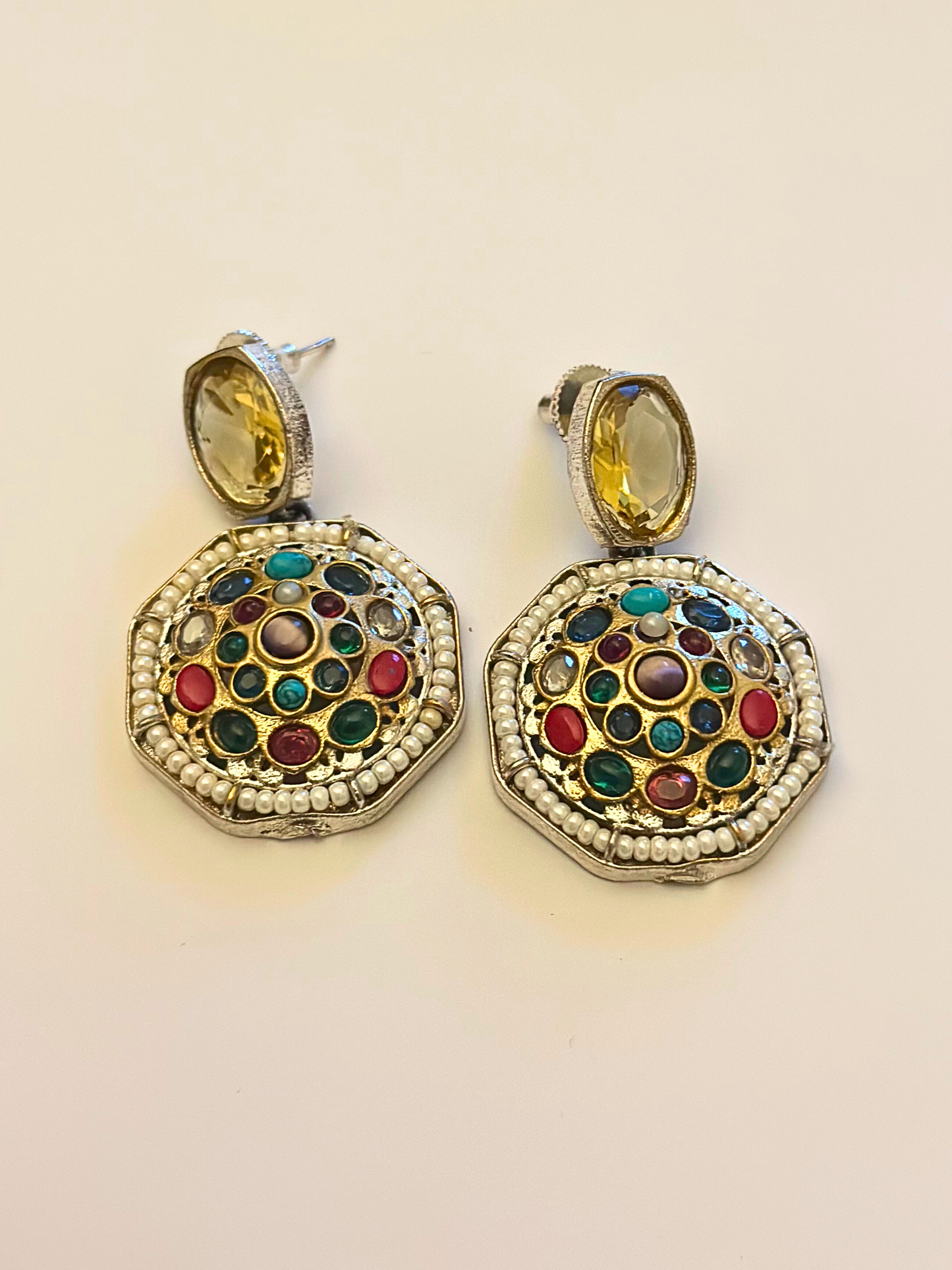 Avian Statement Necklace Set with Earrings
