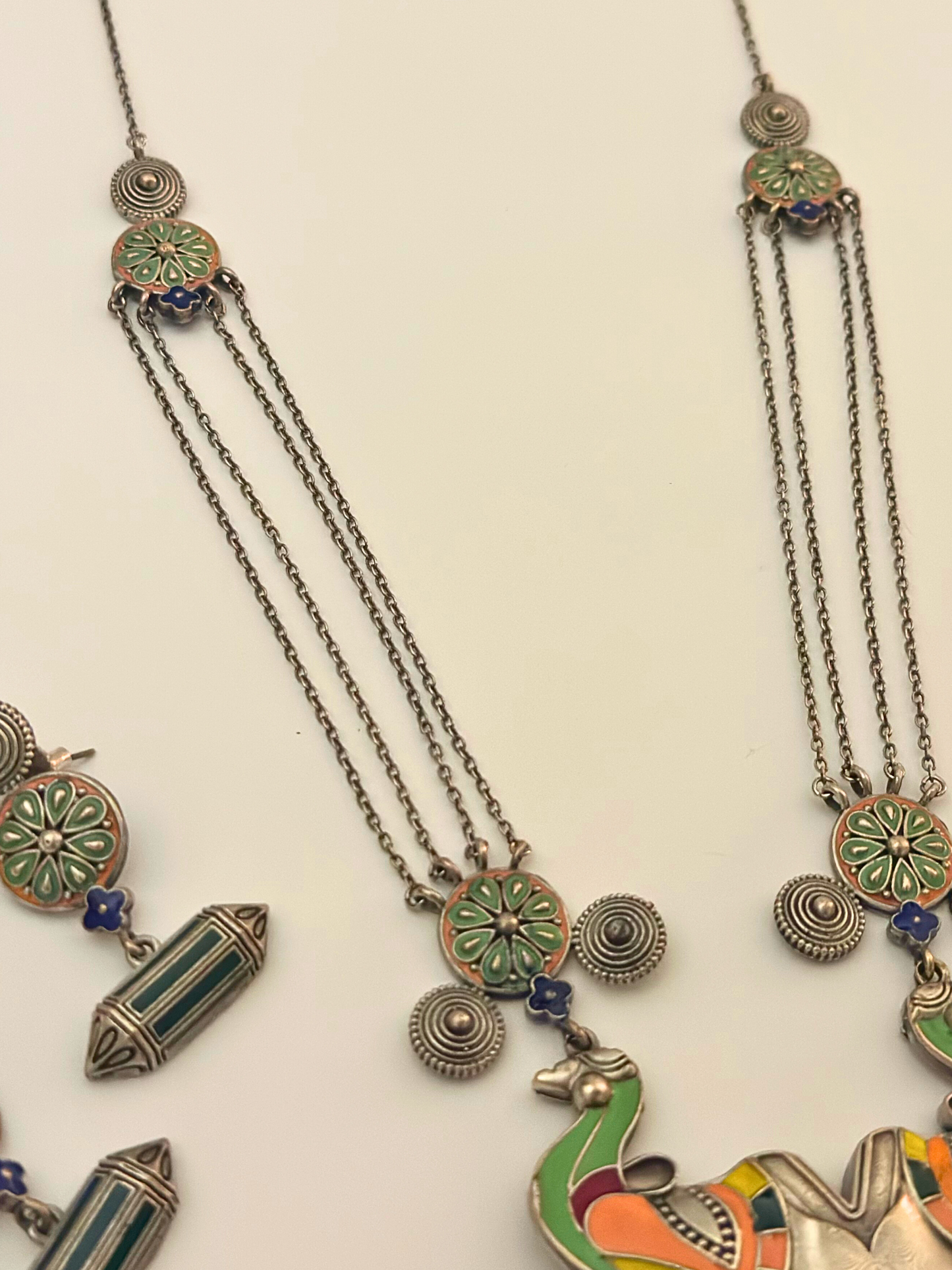 Tribal Tusker Statement Necklace Set with Earrings