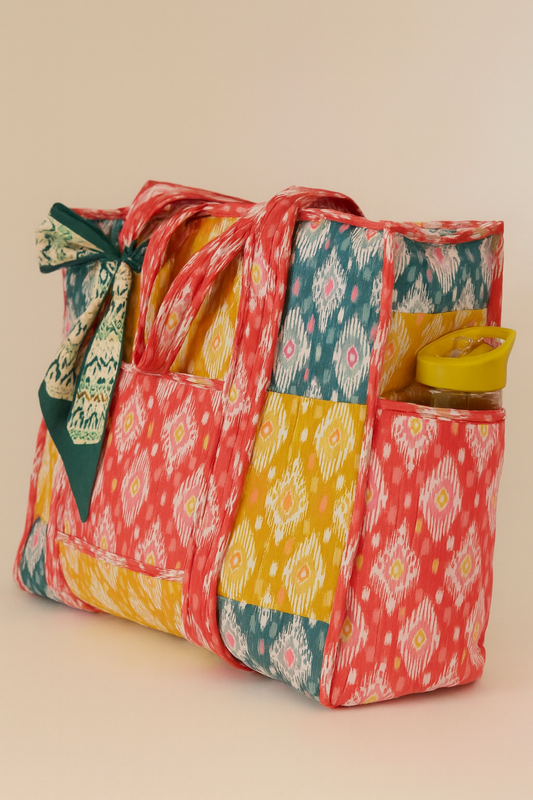 Candy Crush Handmade Zipper Shoulder Bag with Bottle Holder Pocket