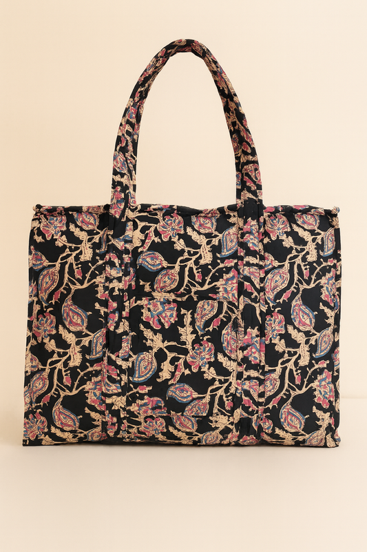 Liana Handmade Zipper Shoulder Bag with Bottle Holder Pocket