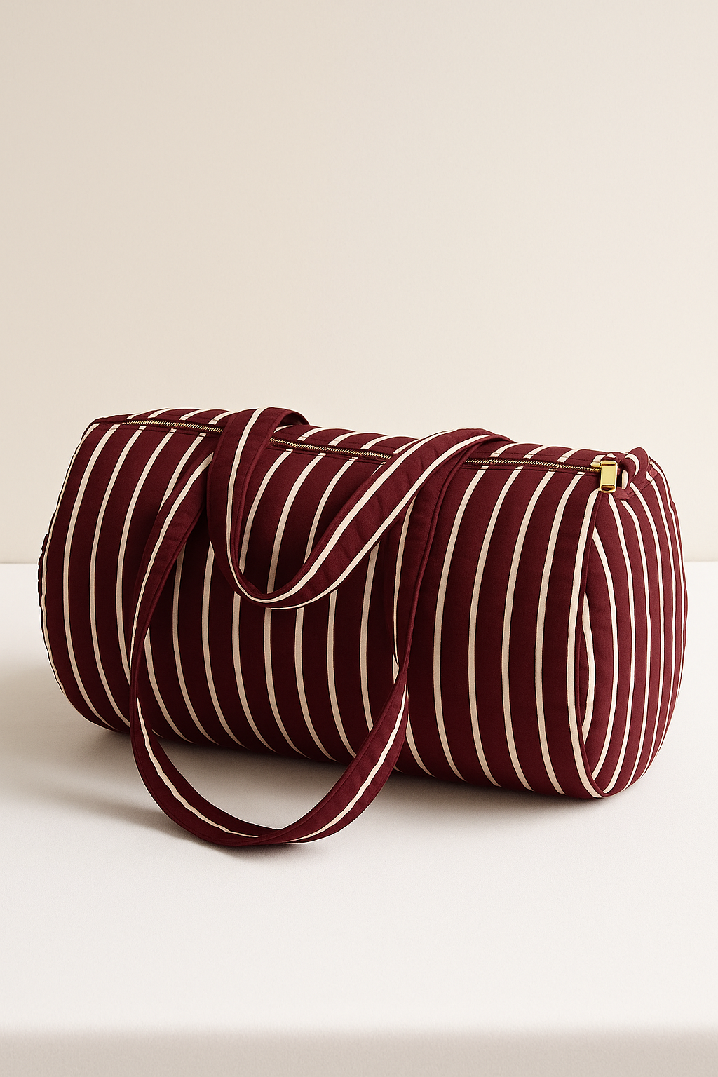 Stripes of Soho Handmade Duffle Handbag