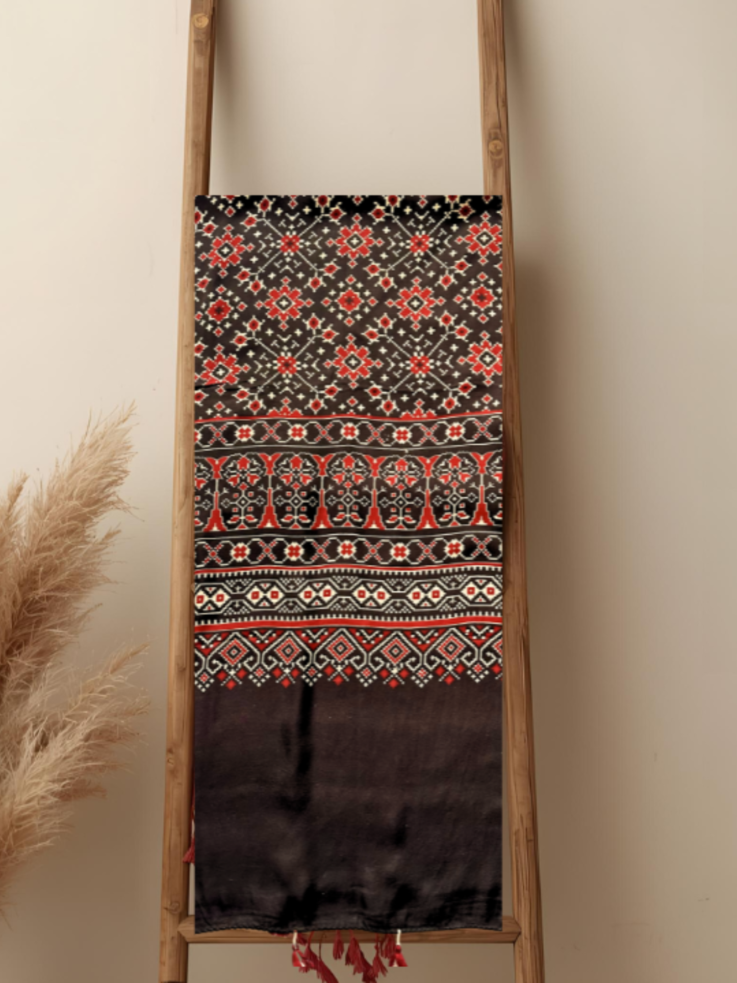 Ajrakh Modal Silk Stole/ Scarf