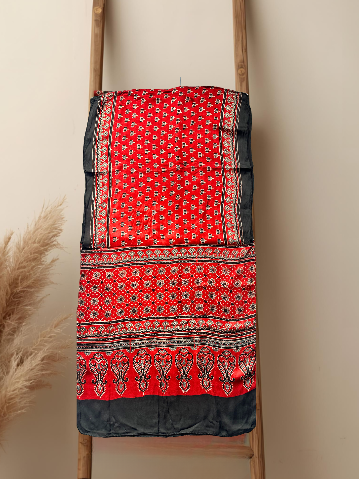 Mirage Ajrakh Silk Stole