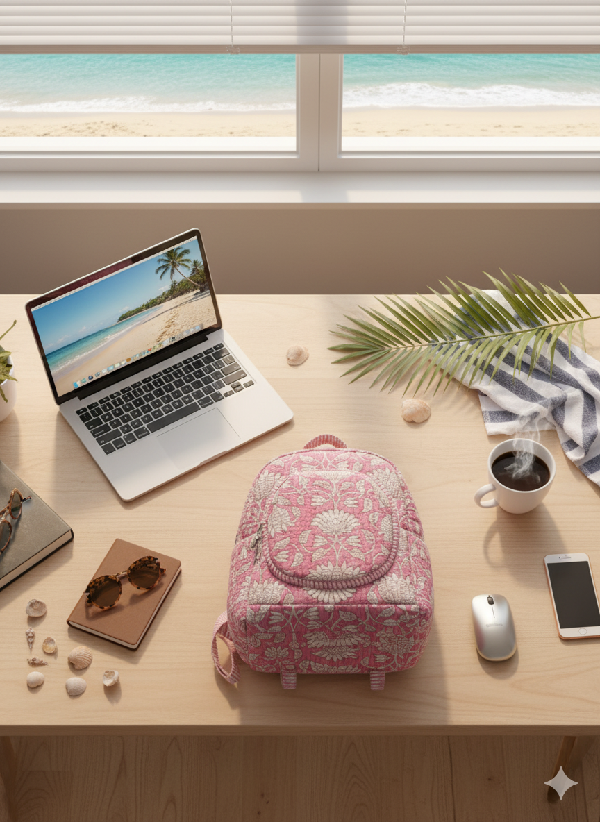 Baby Blush Mini Quilted Backpack