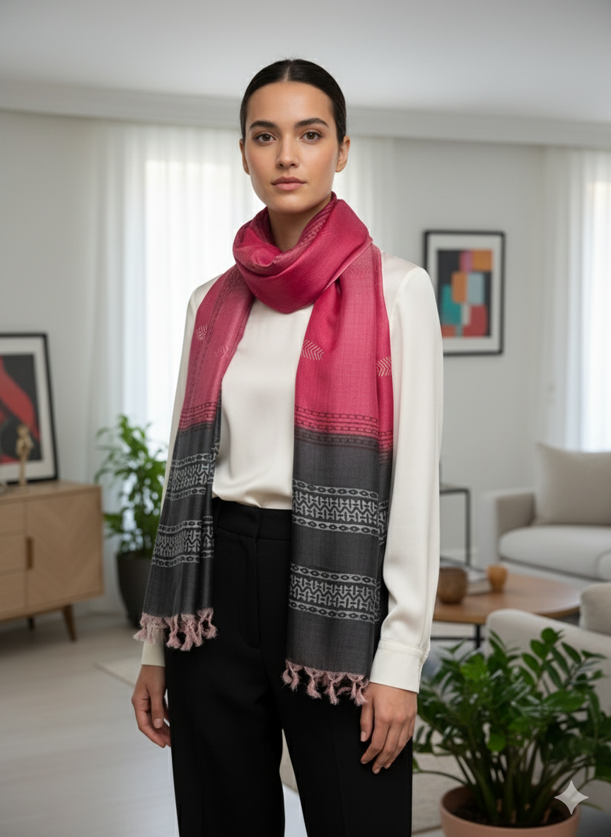 Fringe & Flora Banana Silk Stole