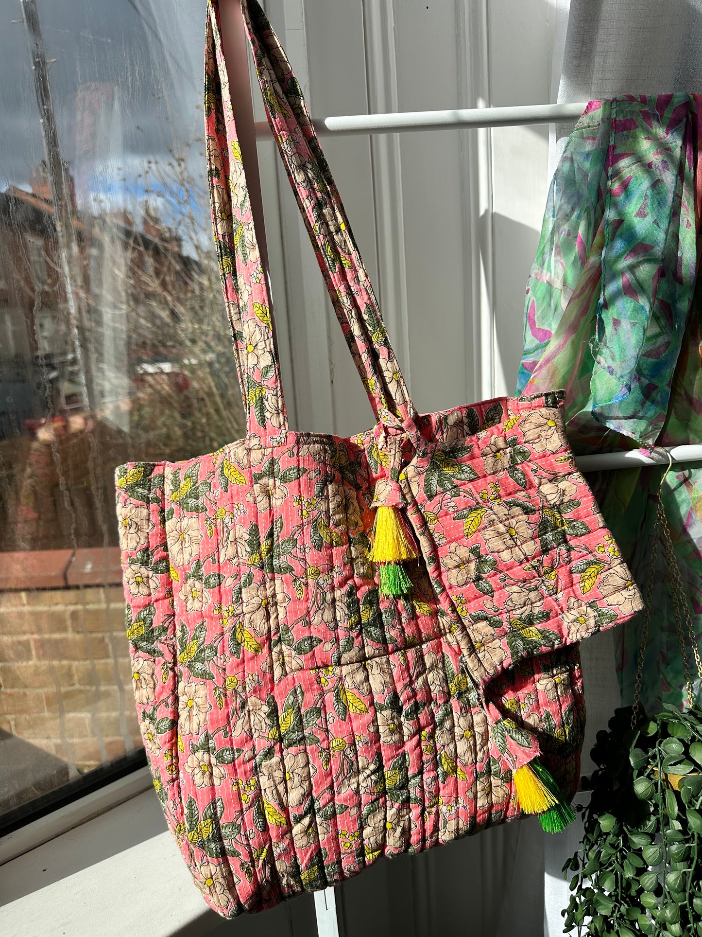 Blossom Bloom Handmade Tote Bag with a Mini Pouch