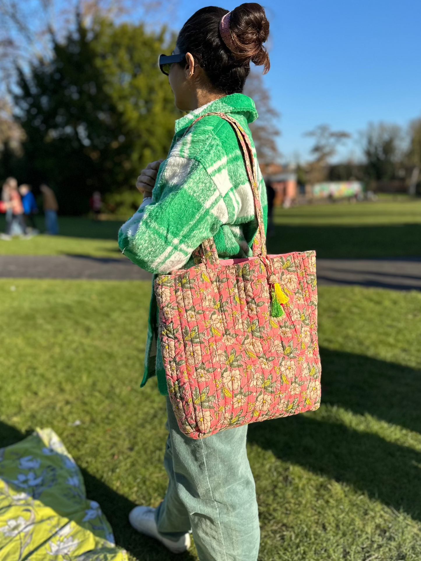 Blossom Bloom Handmade Tote Bag with a Mini Pouch