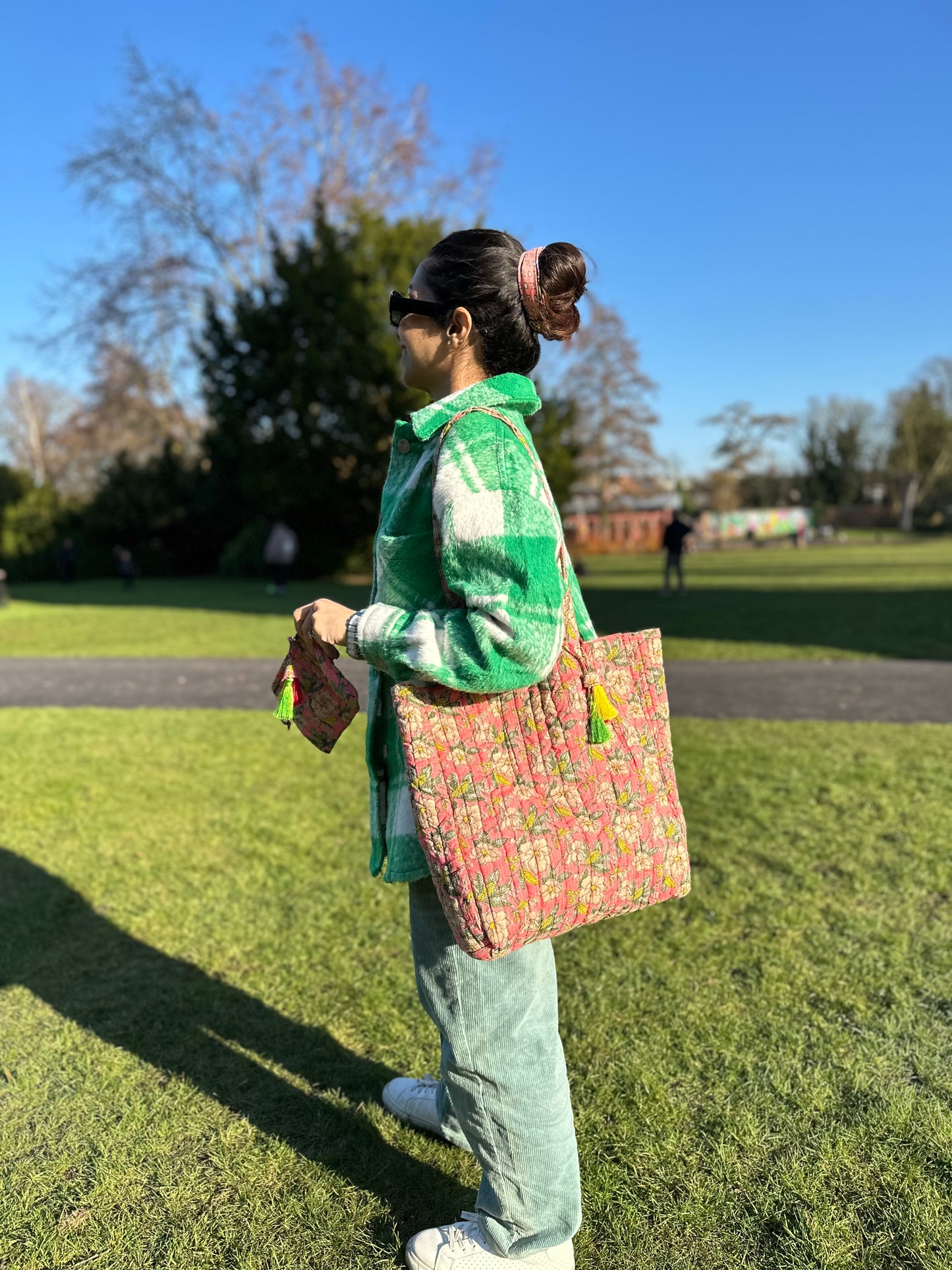 Blossom Bloom Handmade Tote Bag with a Mini Pouch