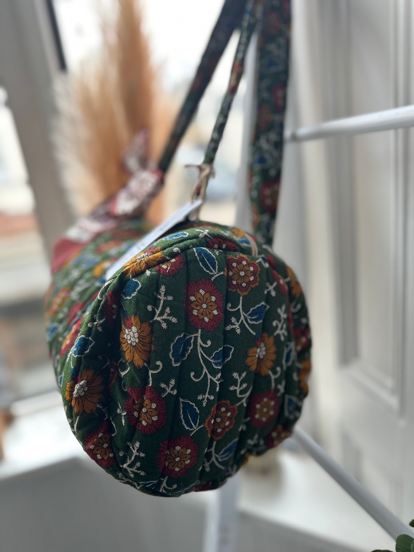 Rustic Floral Reusable eco-friendly quilted Duffle Bag