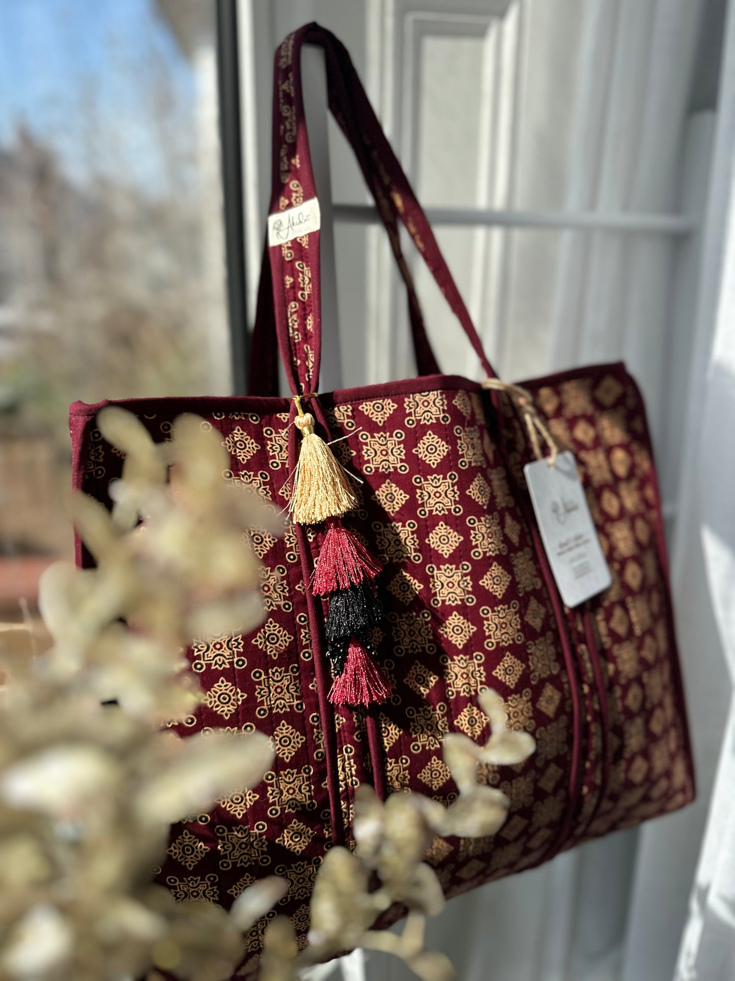 Nazaakat Handmade Shoulder Bag with Tassels