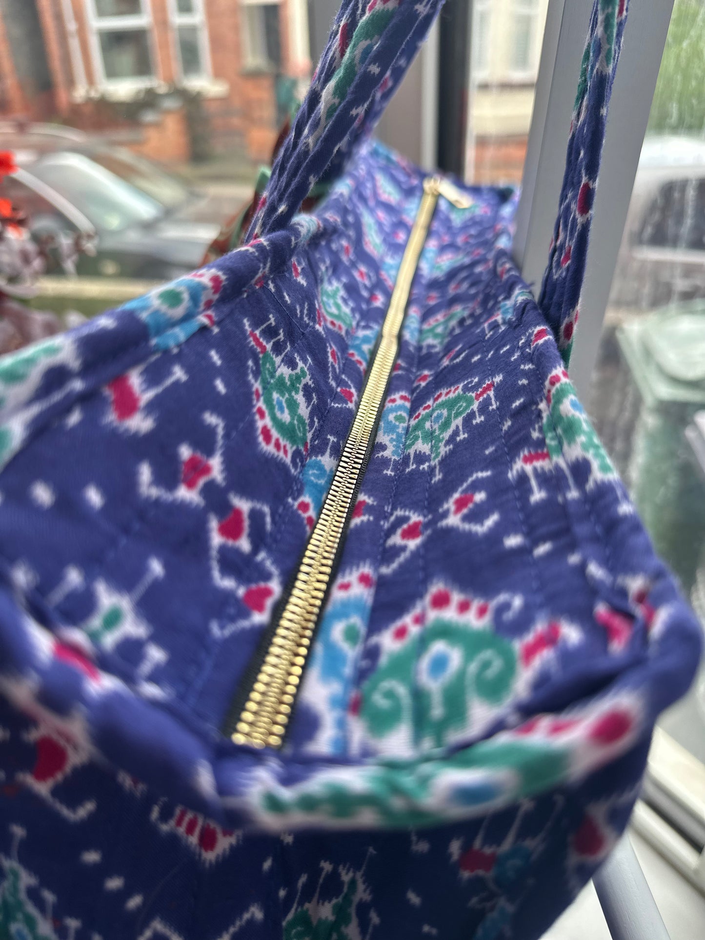 Mayur Patola Handmade Zipper Shoulder Bag with Scarf