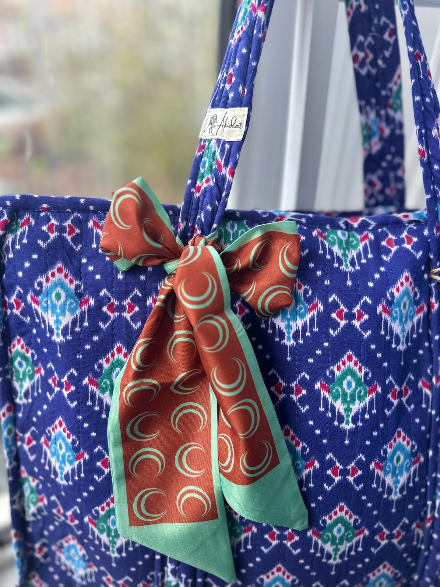 Mayur Patola Handmade Zipper Shoulder Bag with Scarf