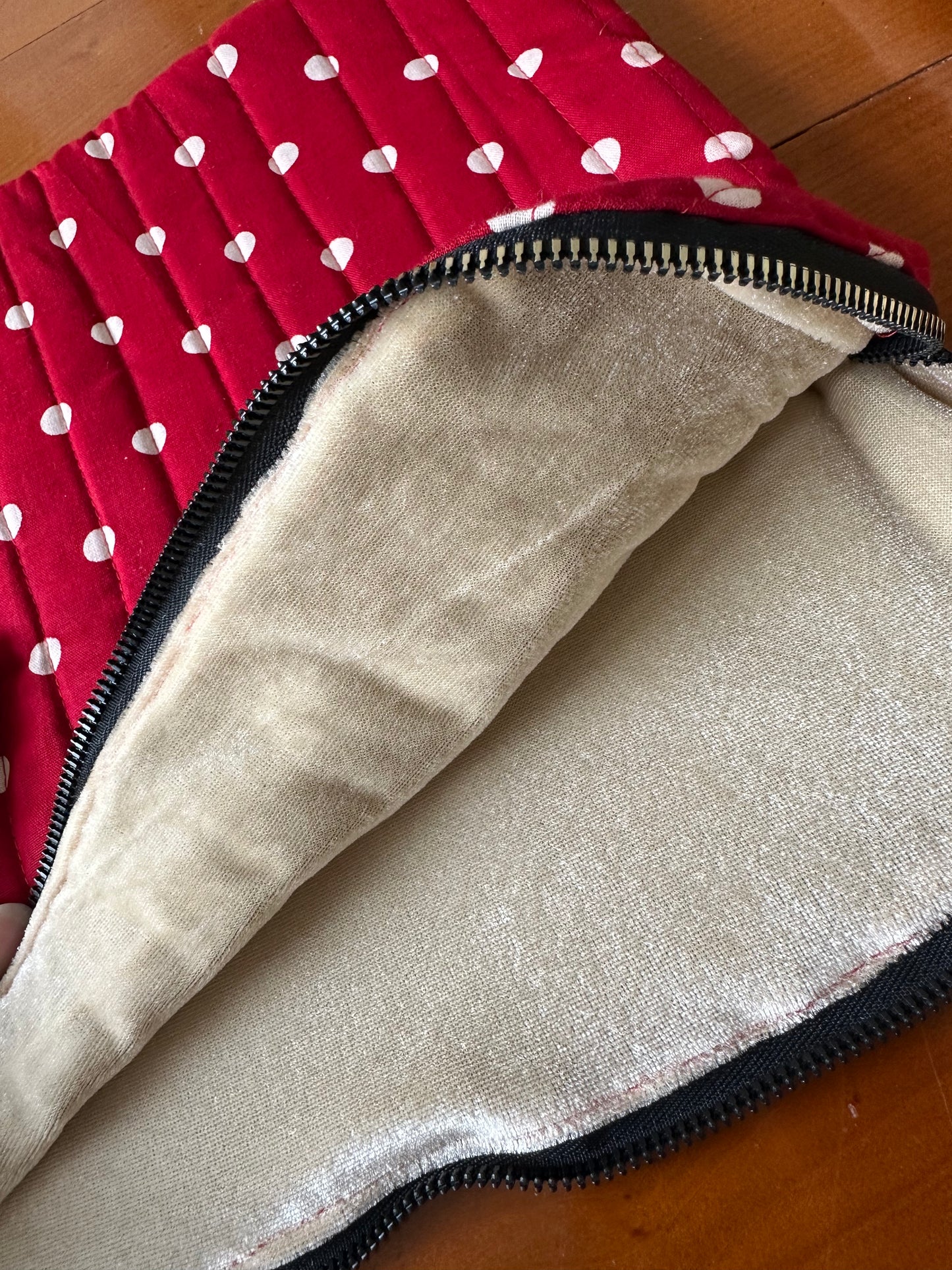 Merry Berry Polka Dot Handmade Zipper Laptop Sleeve