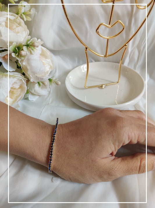 Blue Stone Tennis Bracelet (Single Piece)