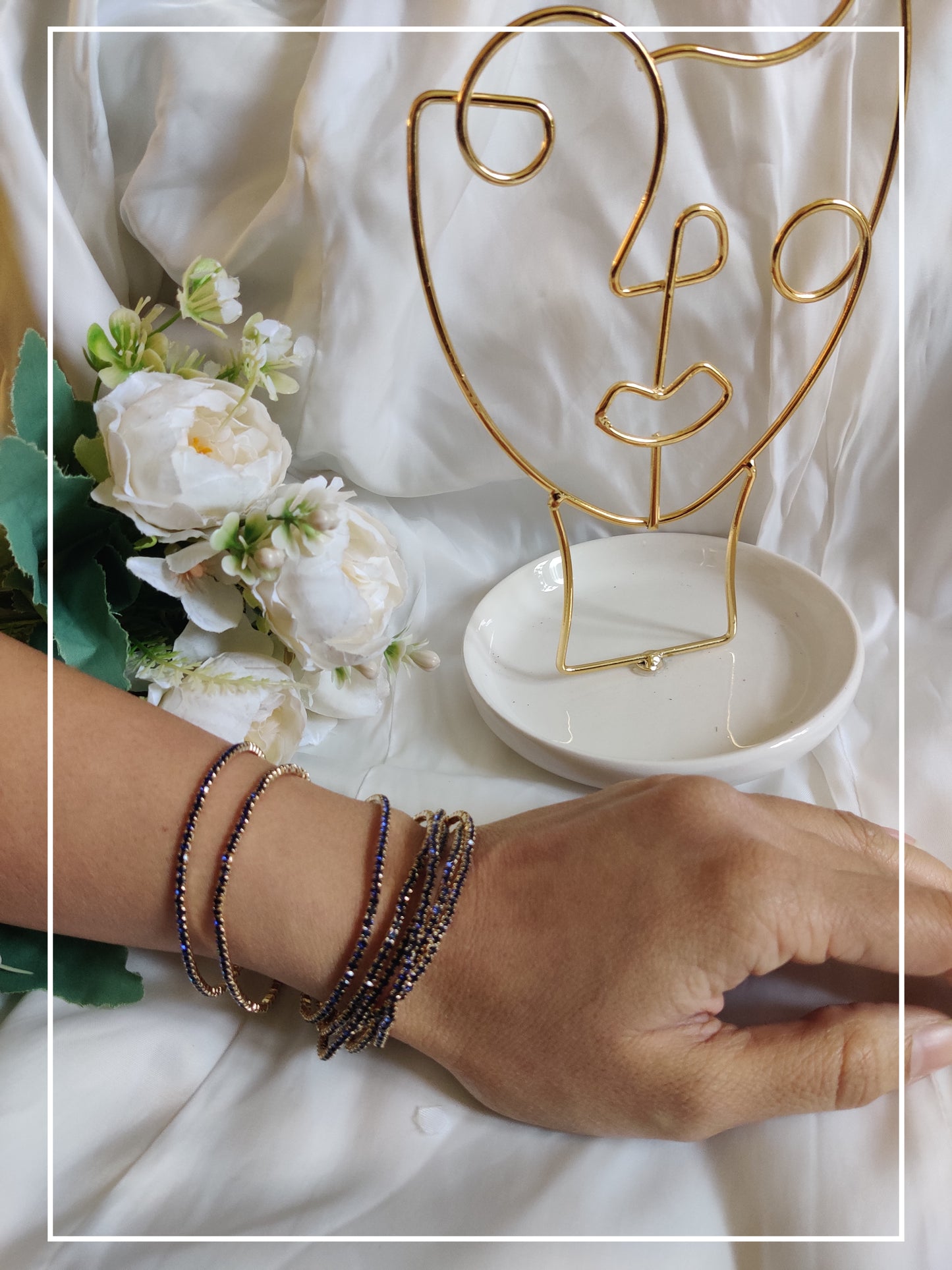 Blue Stone Tennis Bracelet (Single Piece)