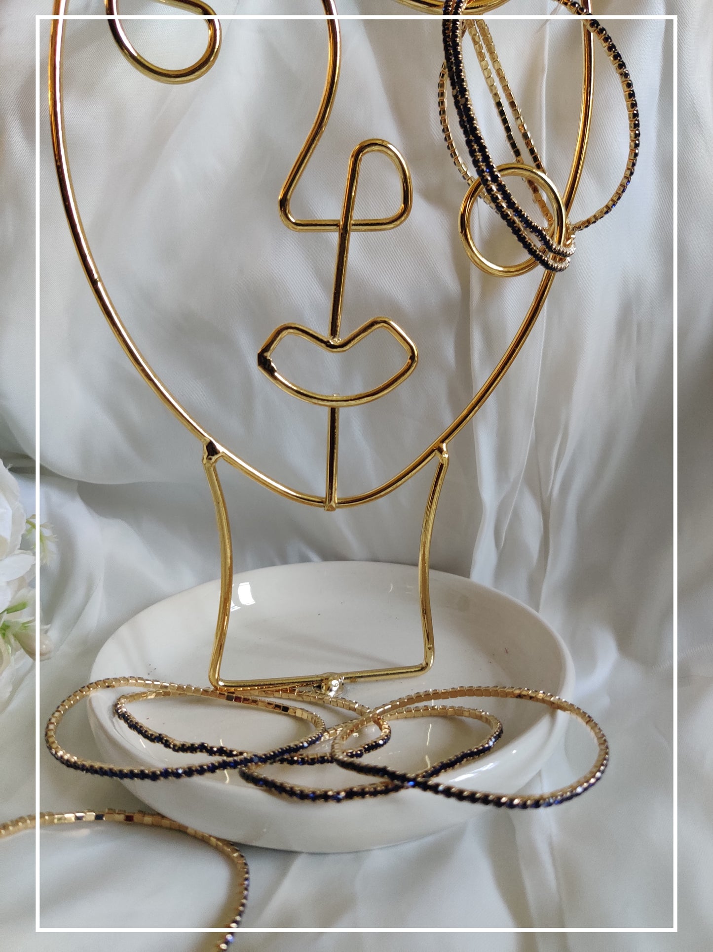 Blue Stone Tennis Bracelet (Single Piece)