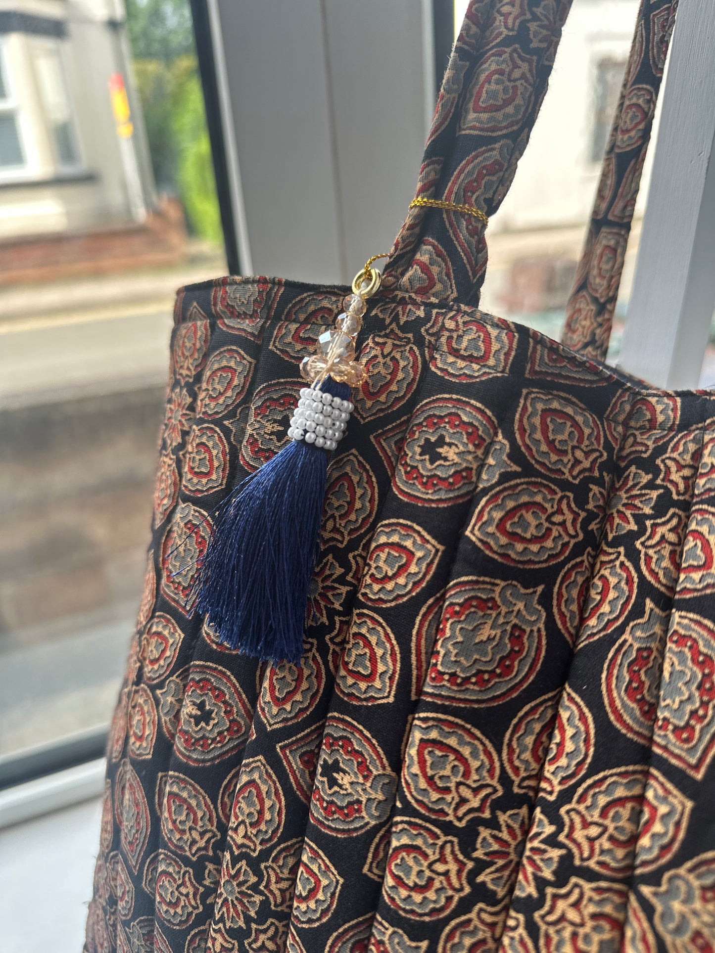Baag Handmade Tote Bag with tassel and a mini Pouch