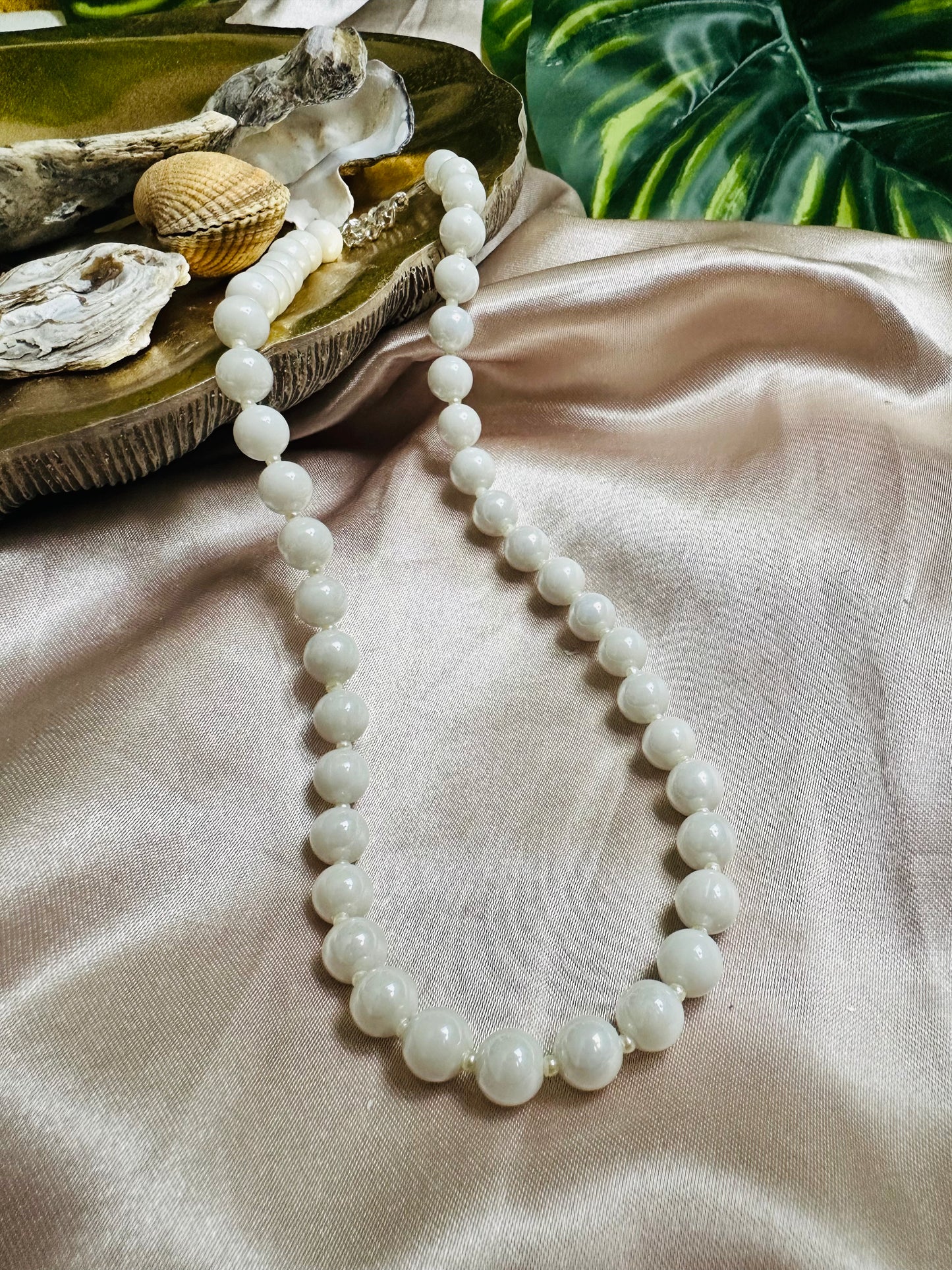 Snowflake Beaded Necklace