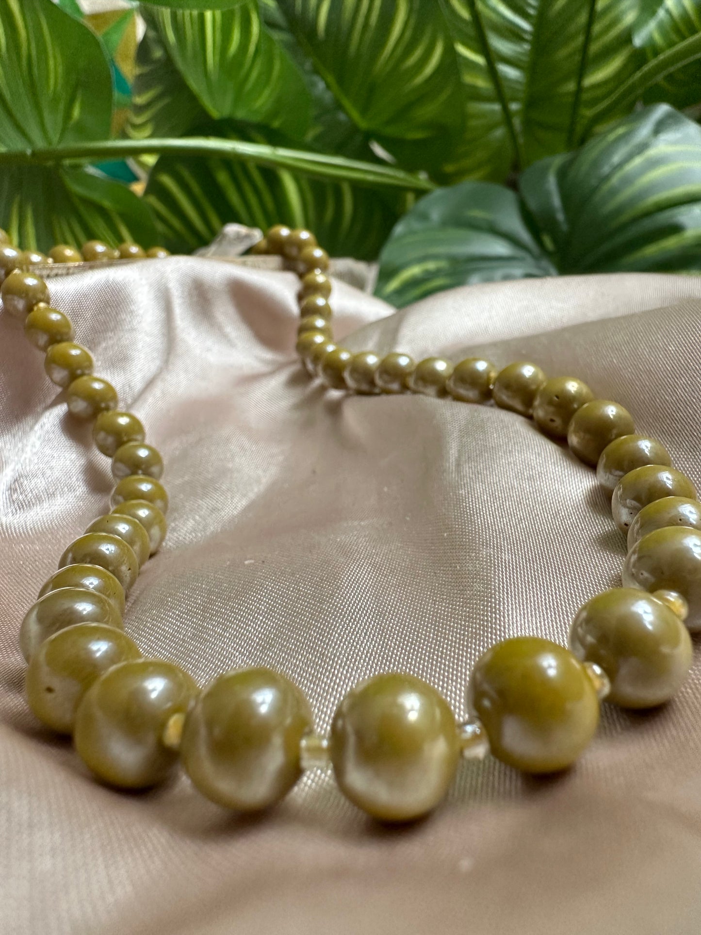 Olive Grove Beaded Necklace