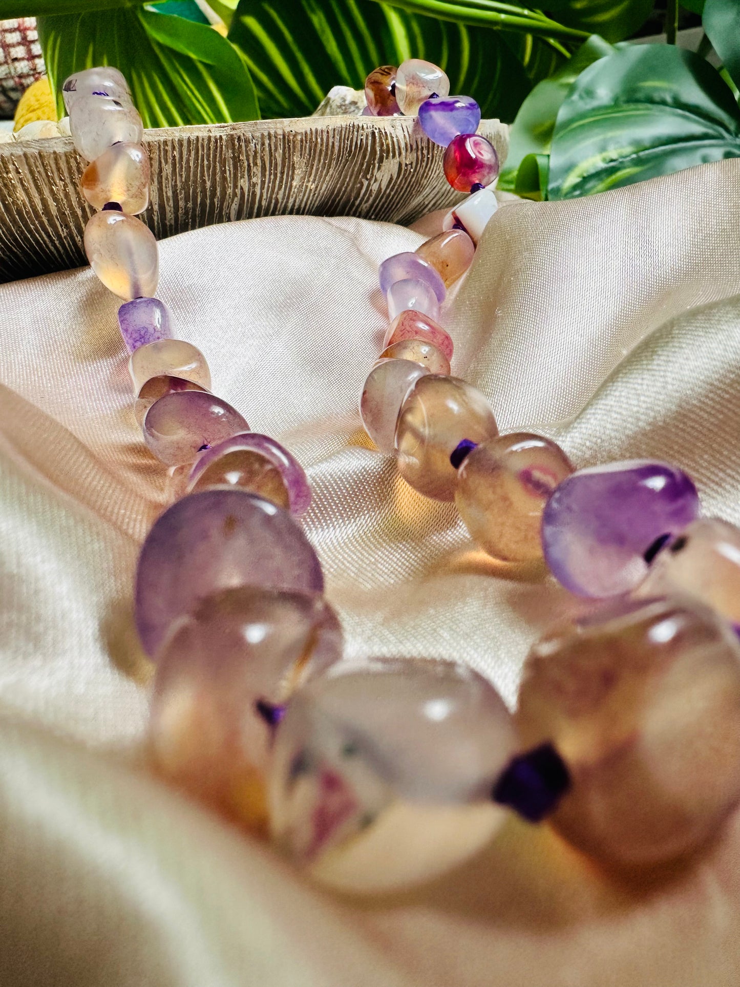 Orchid Bloom Stone Necklace
