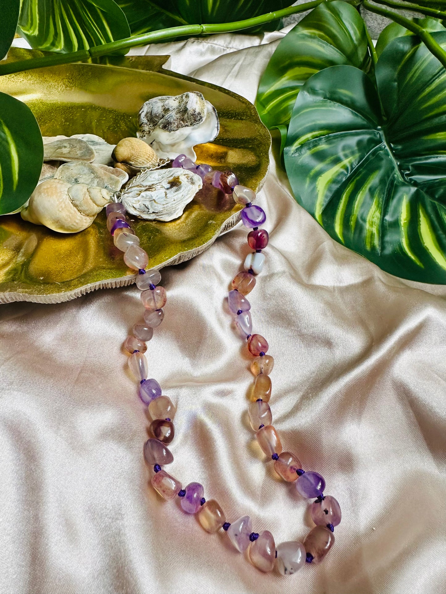 Orchid Bloom Stone Necklace