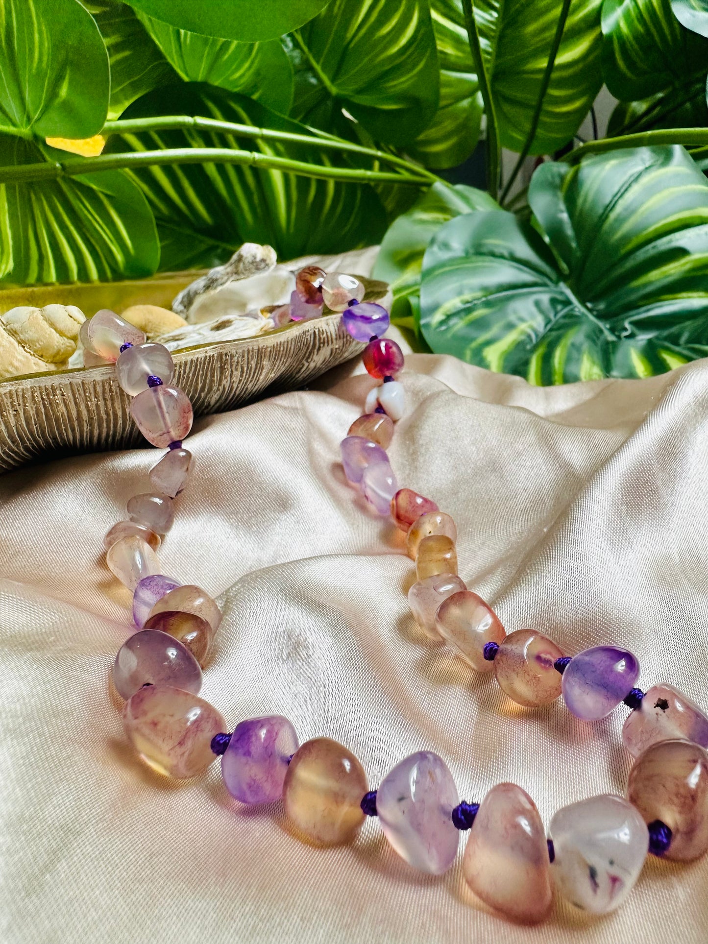 Orchid Bloom Stone Necklace