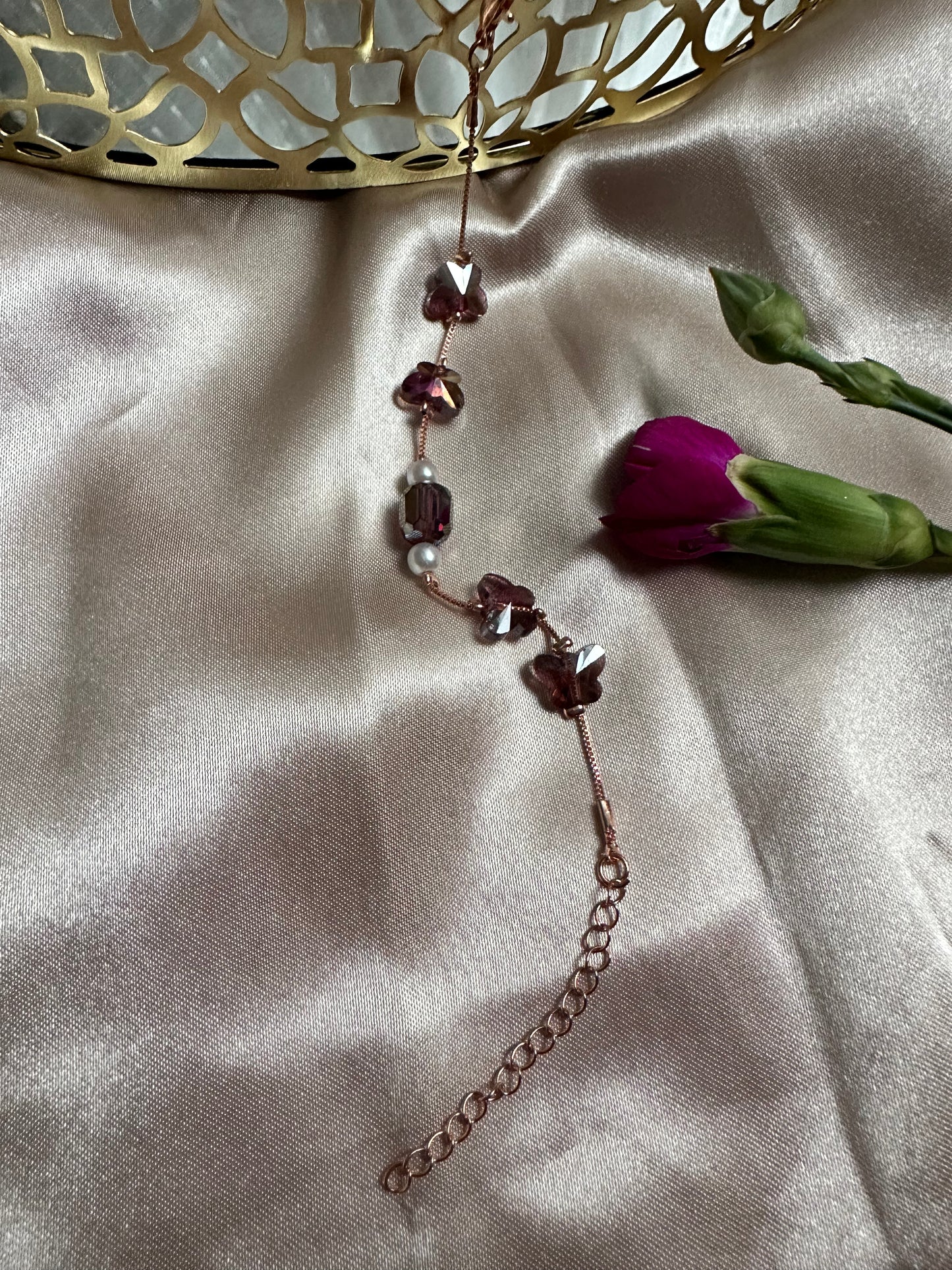 Flutter Charm Bead on Chain Bracelet