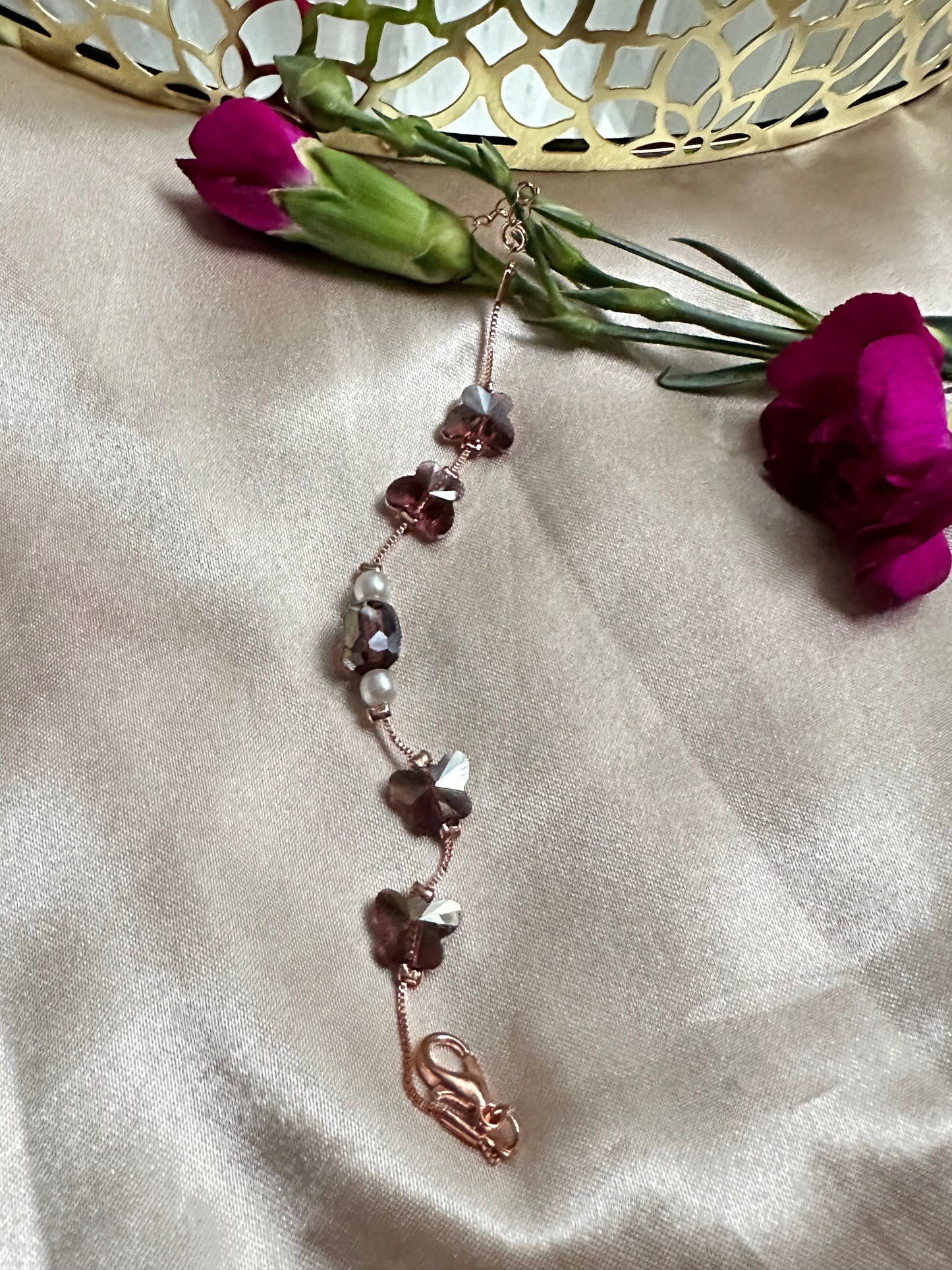 Flutter Charm Bead on Chain Bracelet