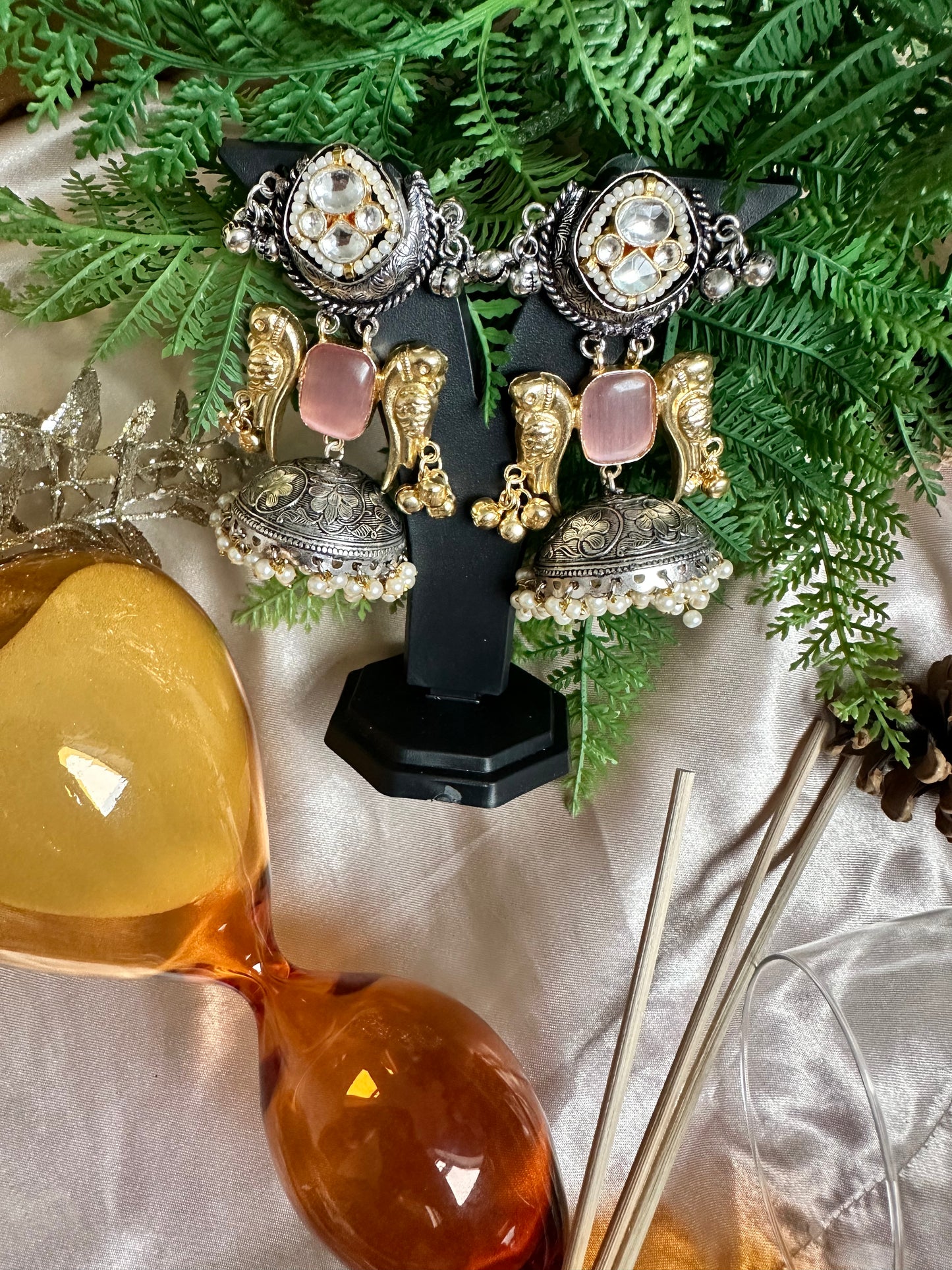 Parrot Paradise Jhumka Earrings