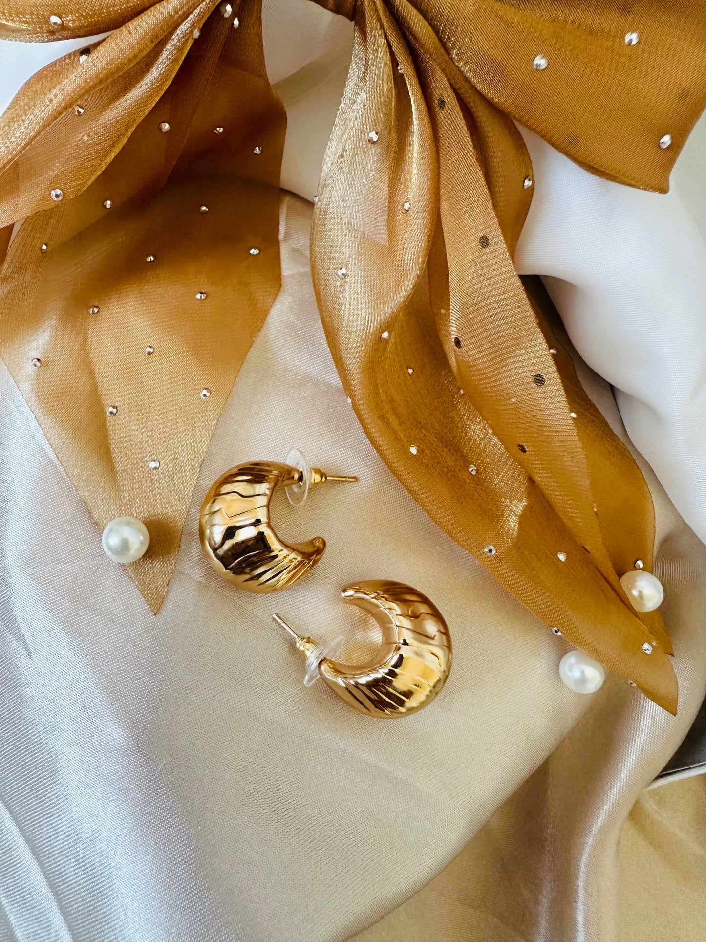 Golden Aura Hoop Earrings