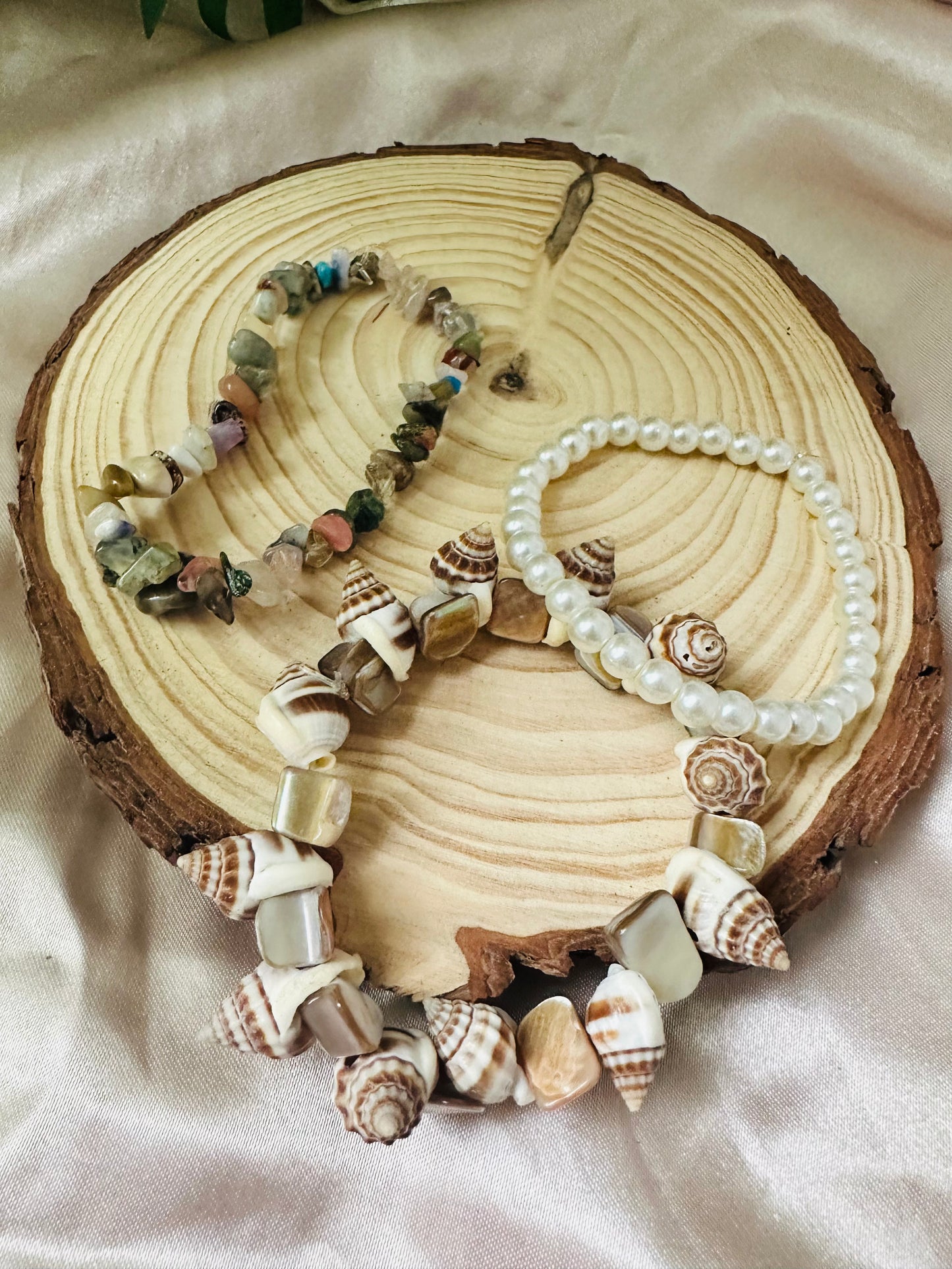 Pearl & Shell Harmony Bracelet Set