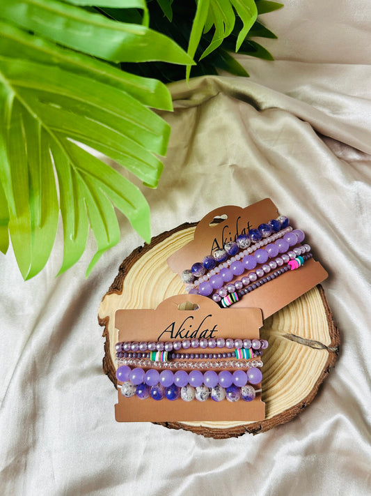 Violet Harmony Bracelet Set of 4