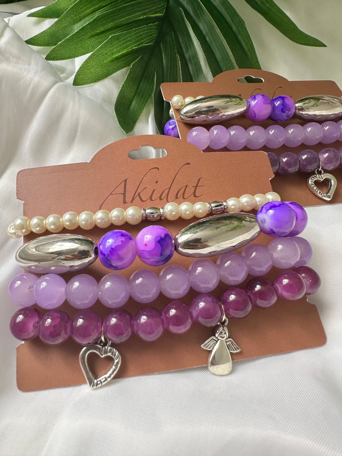 Celestial Harmony Bracelet Set of 4 with Charms