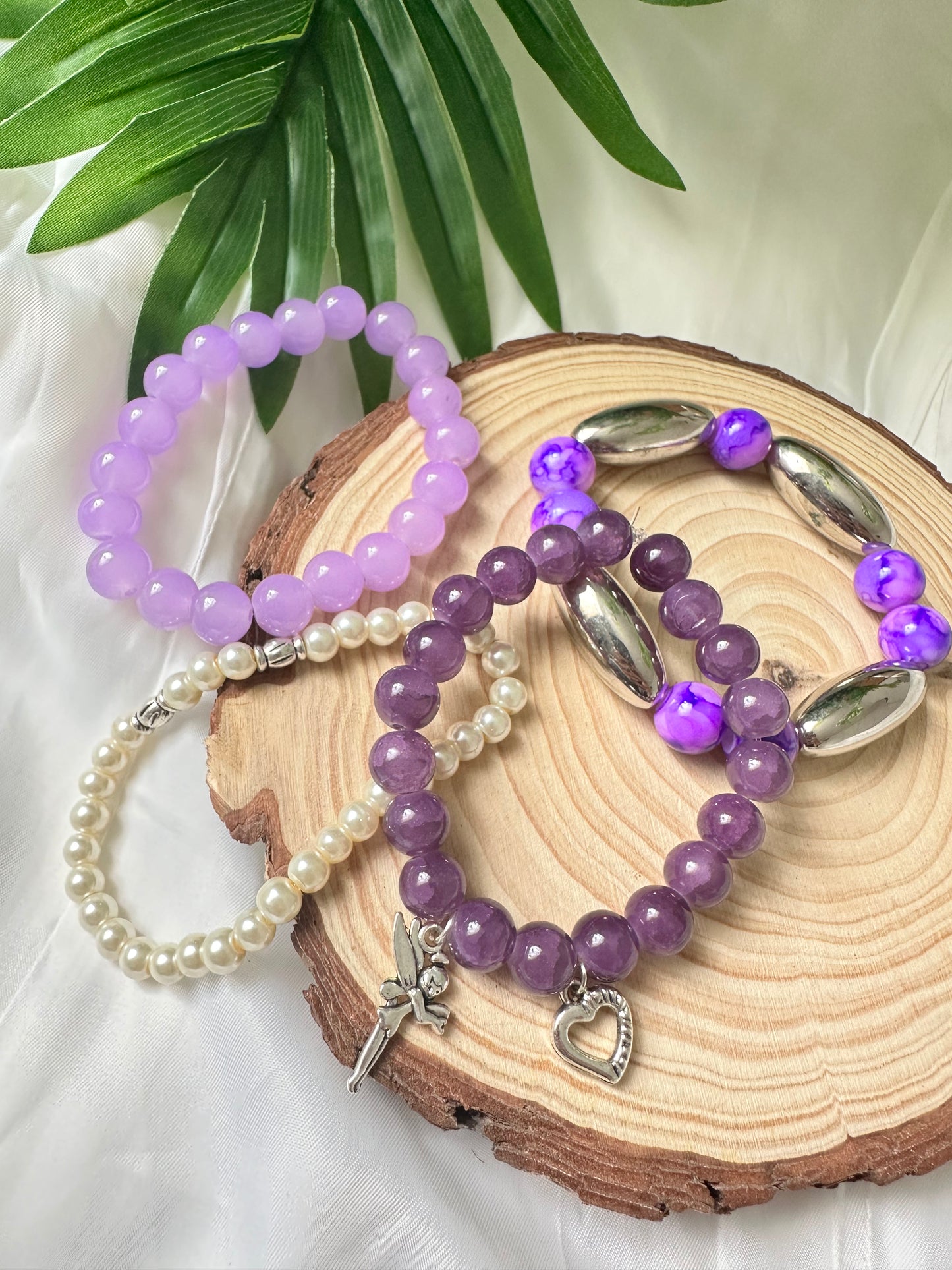 Celestial Harmony Bracelet Set of 4 with Charms