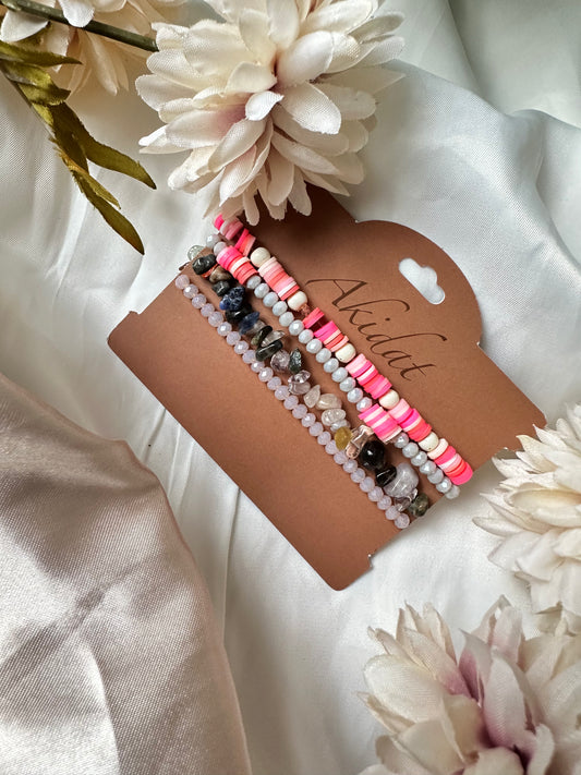 Pink Radiance Bracelet Set of 4