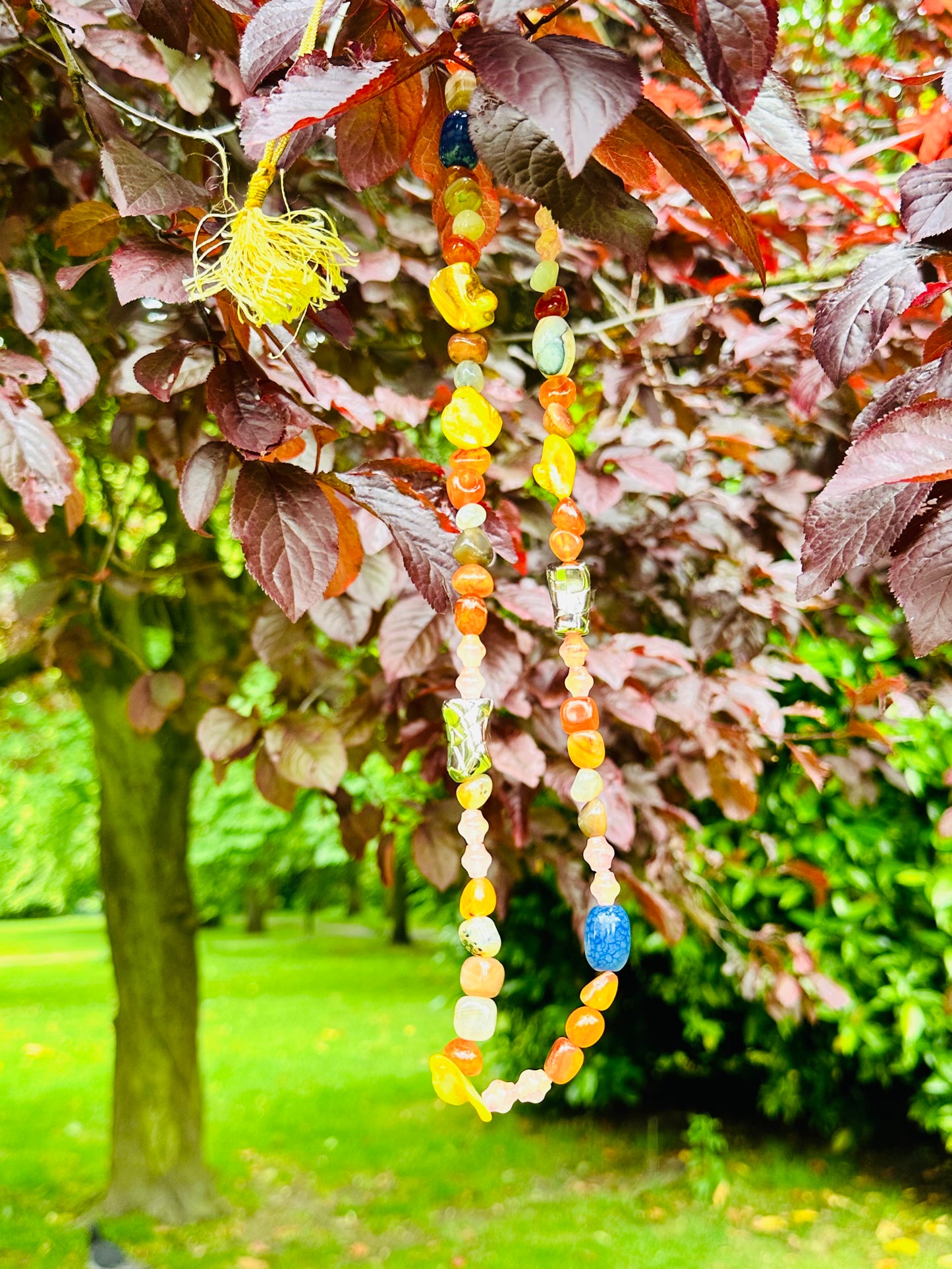 Cinnamon Spice Bead Strand Necklace