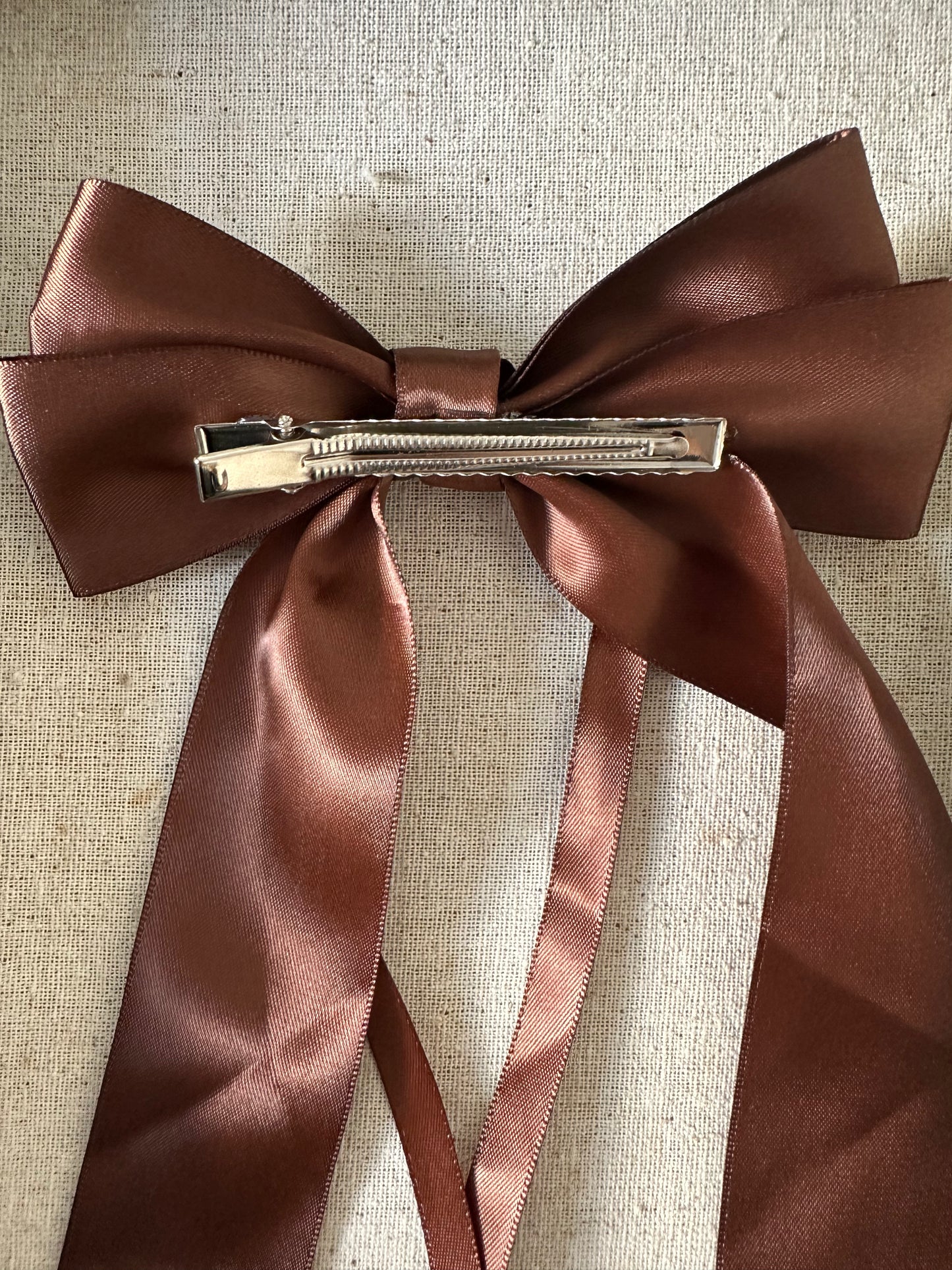 Satin Knot Bow Clip