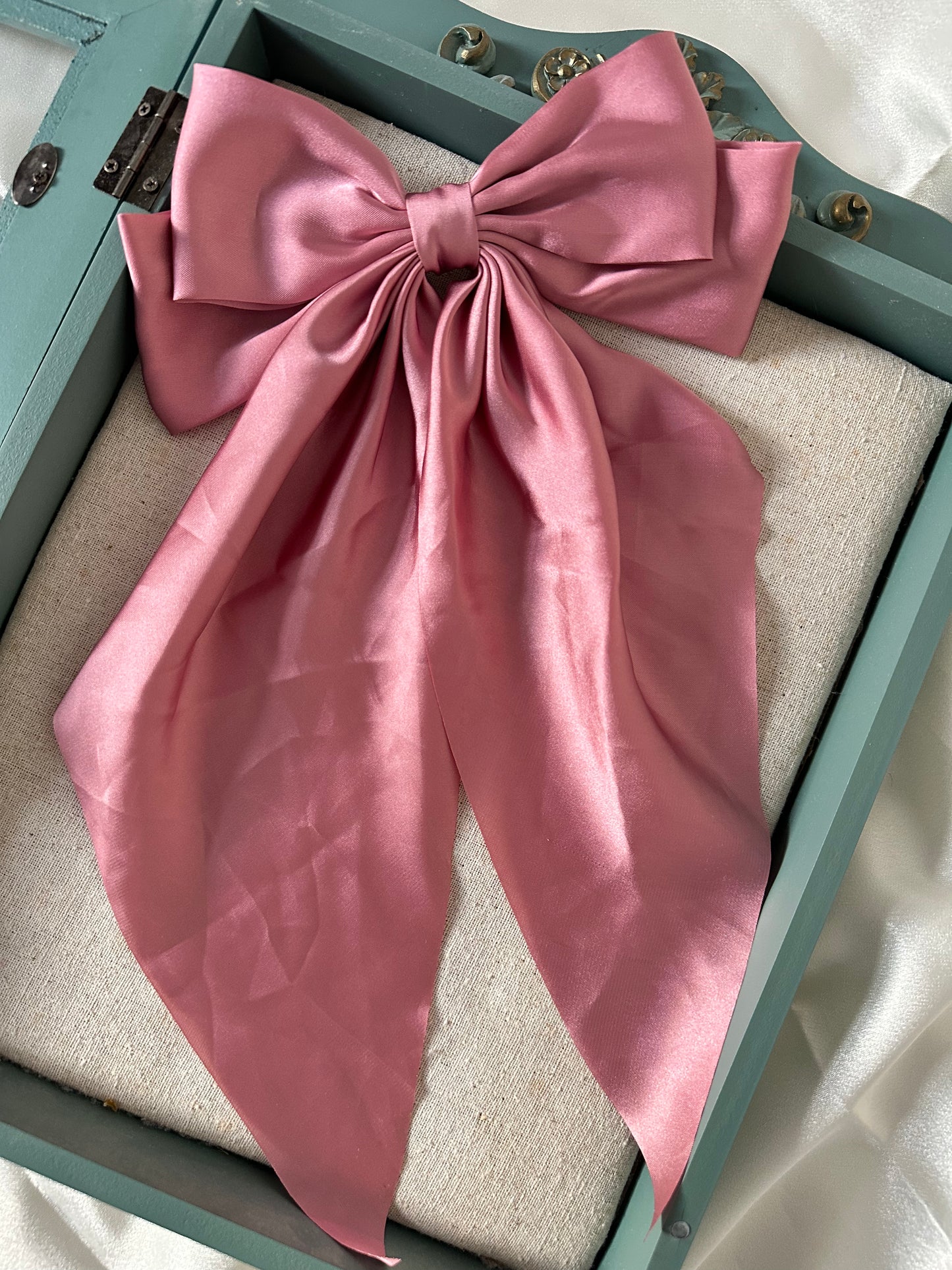 Polyester Ribbon Bow Barrettes