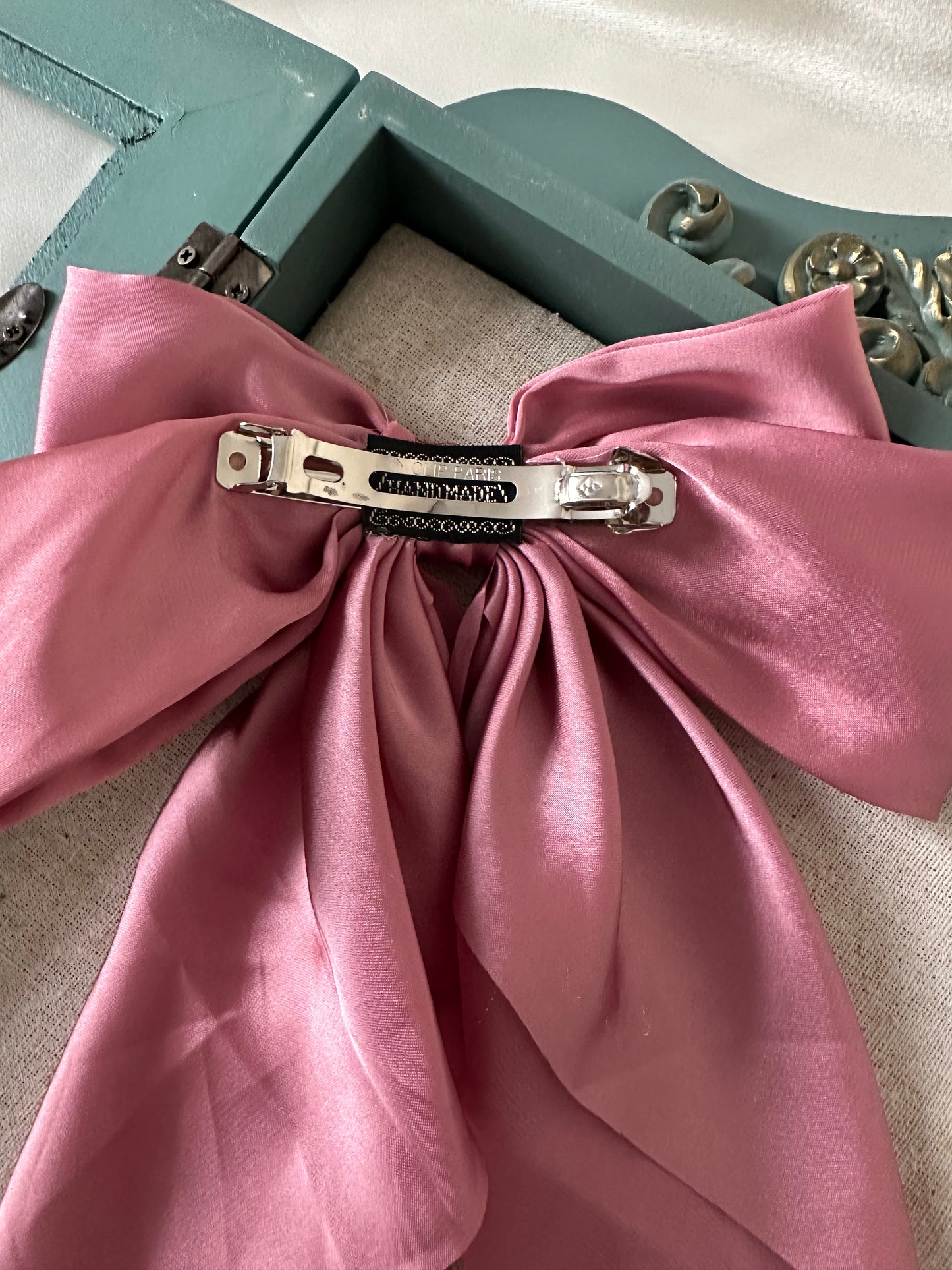 Polyester Ribbon Bow Barrettes
