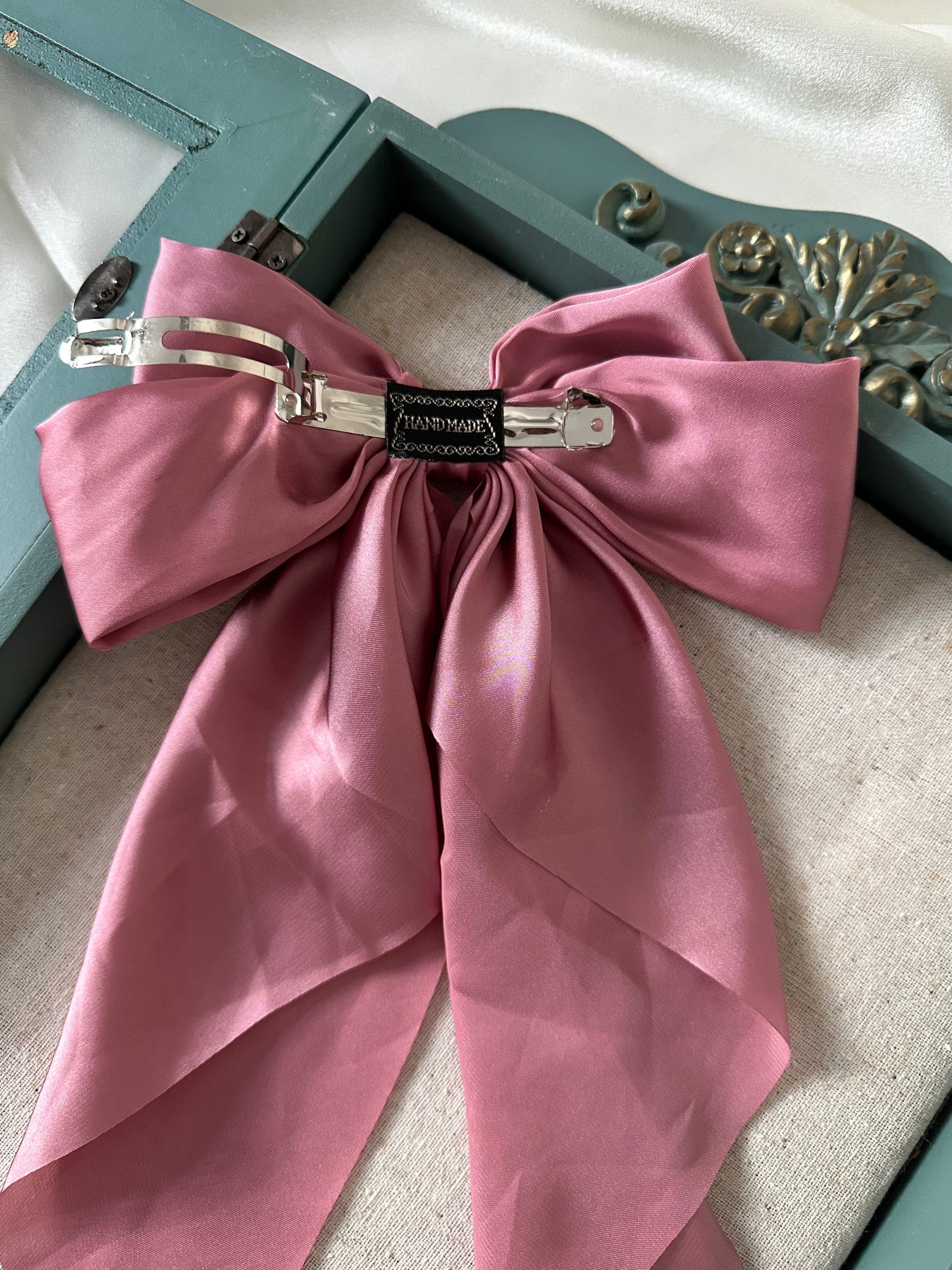 Polyester Ribbon Bow Barrettes