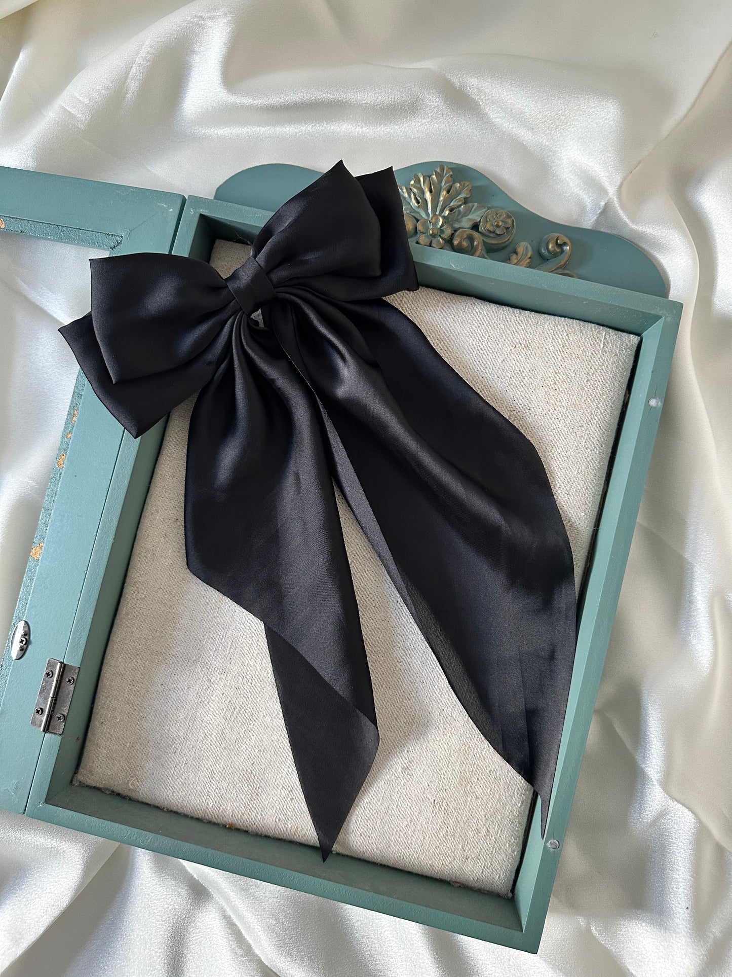 Polyester Ribbon Bow Barrettes