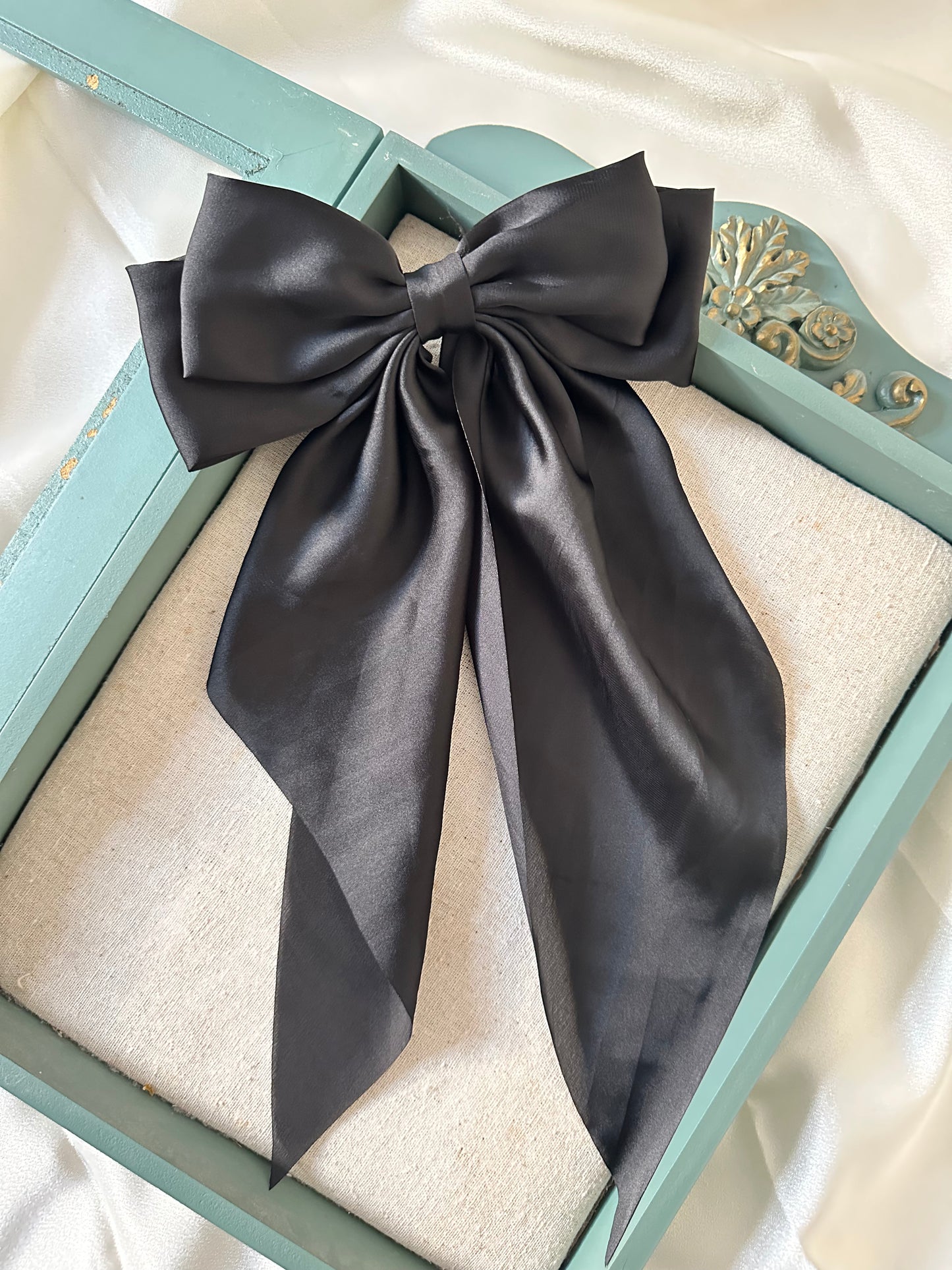 Polyester Ribbon Bow Barrettes