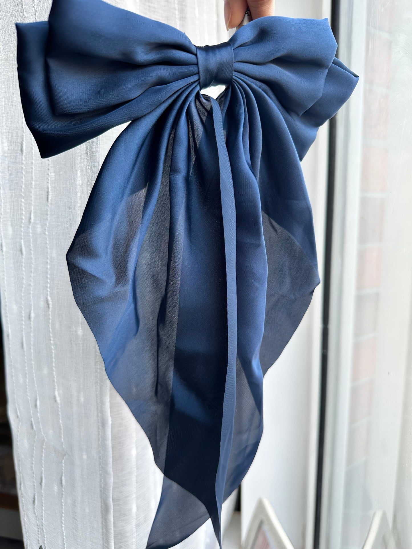 Polyester Ribbon Bow Barrettes