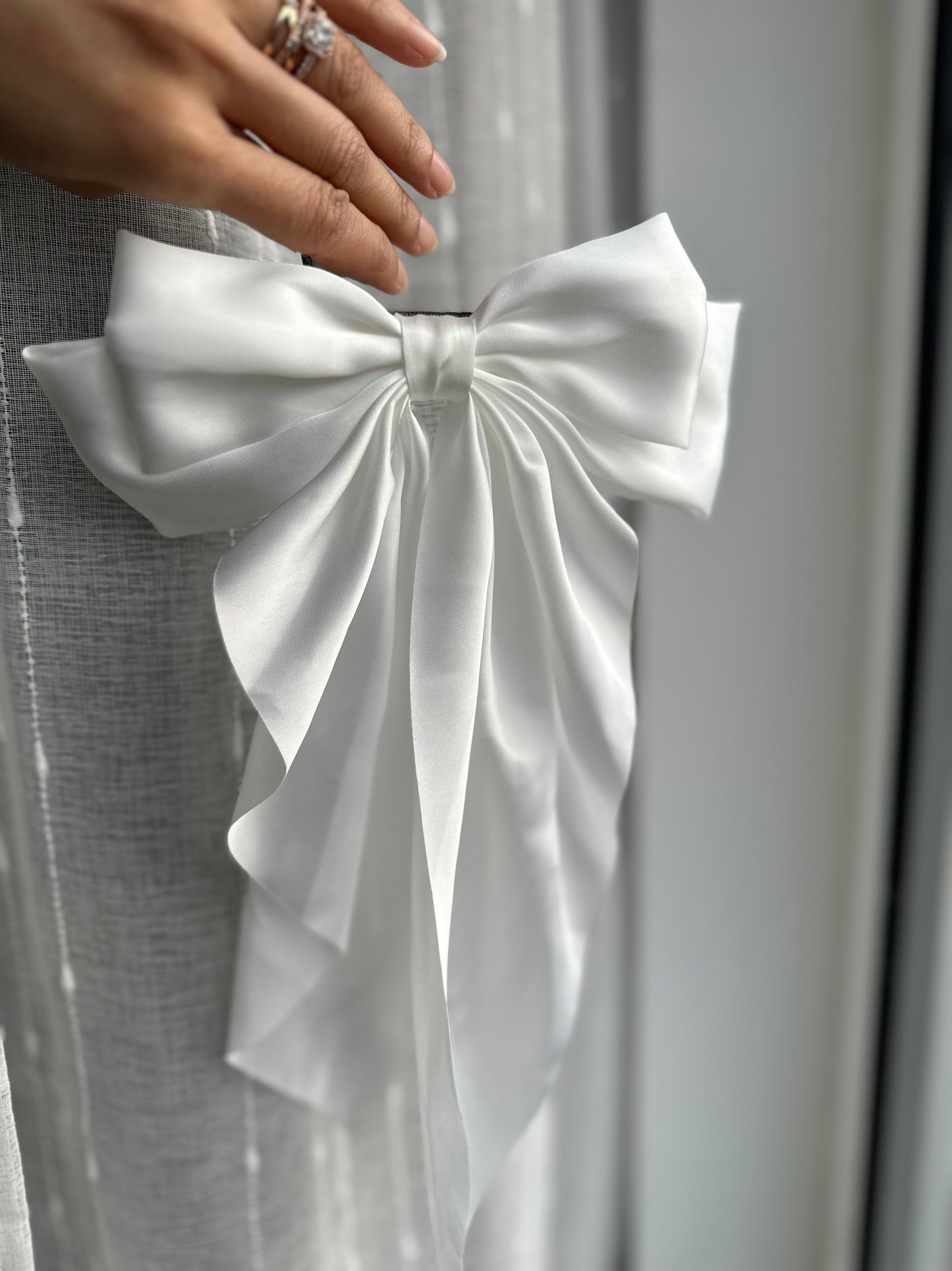 Polyester Ribbon Bow Barrettes