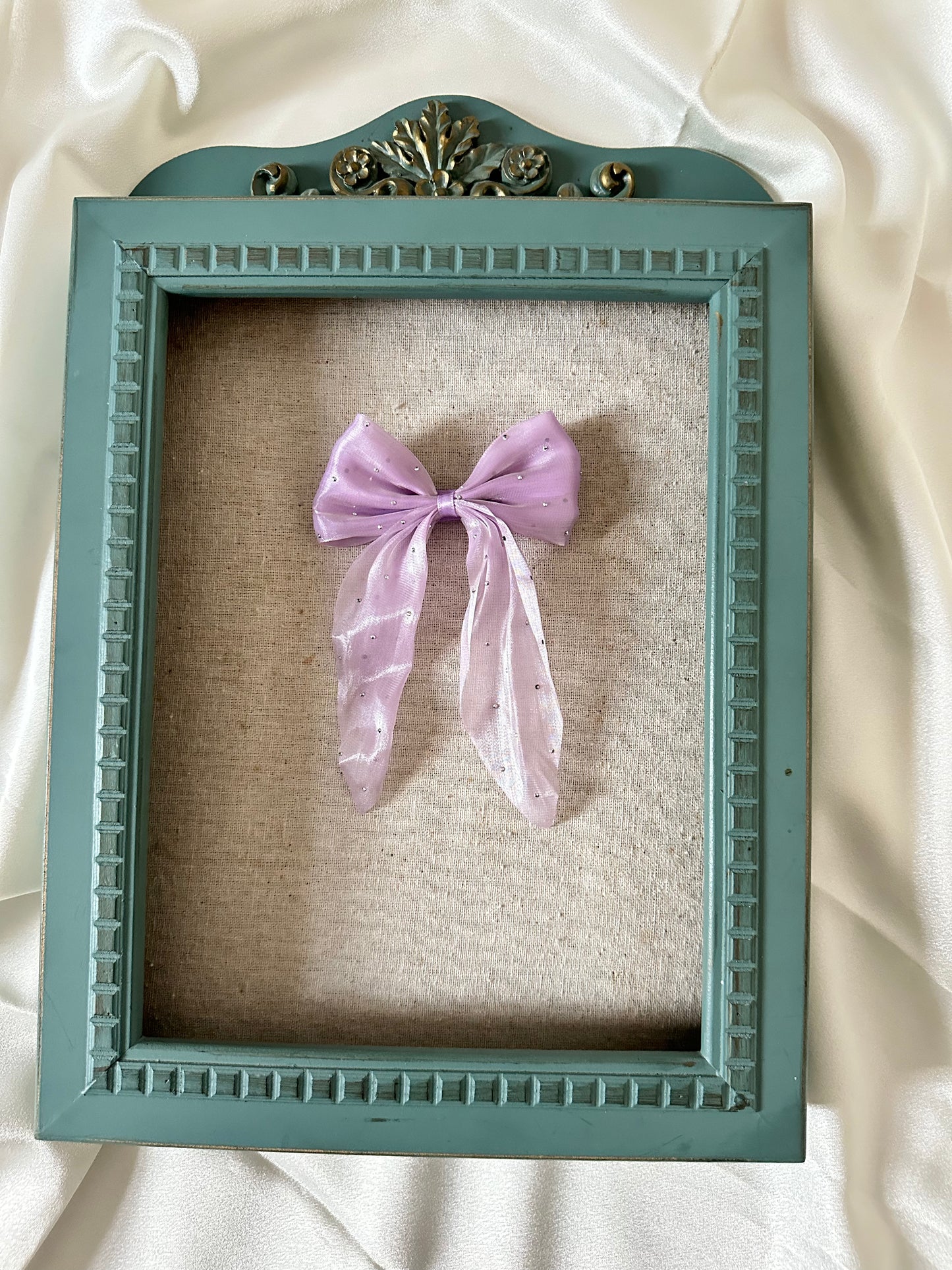 Fairy Glitter Chiffon Bow Clip
