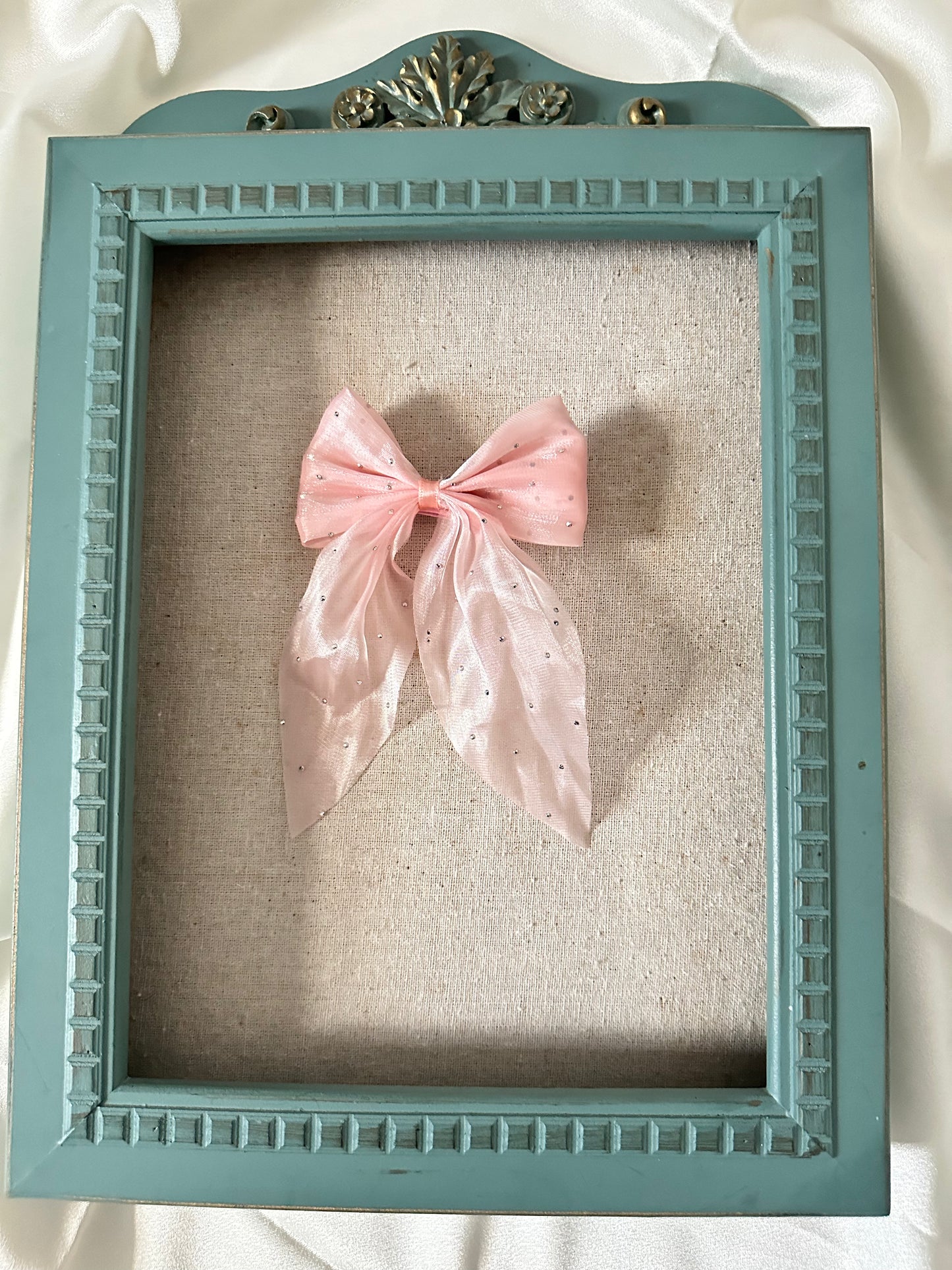 Fairy Glitter Chiffon Bow Clip